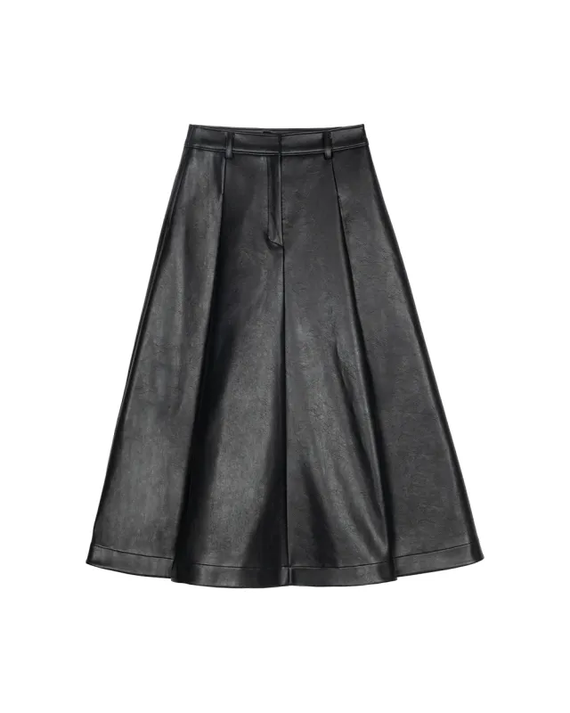 Faux Leather Flare Maxi Skirt sold by PVCS