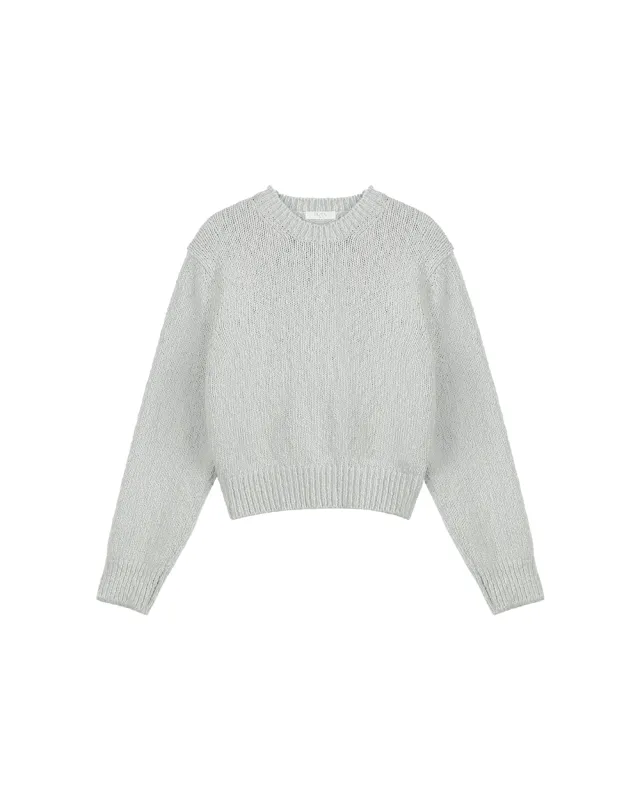 Boucle Round Neck Pullover made by PVCS