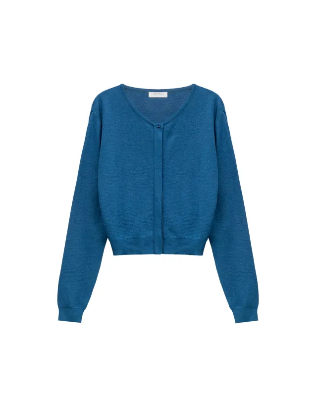 Button-Front Knit Cardigan made by PVCS