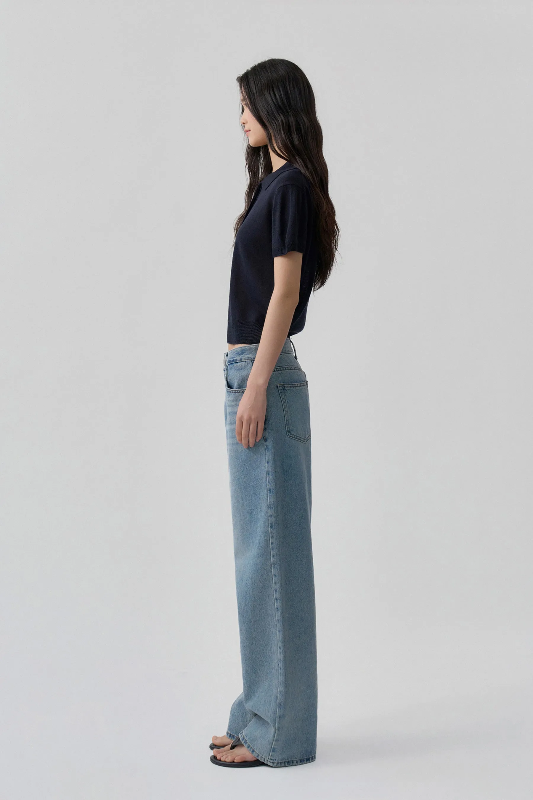 Linen Polo Knit Top sold by PVCS product image thumbnail 4