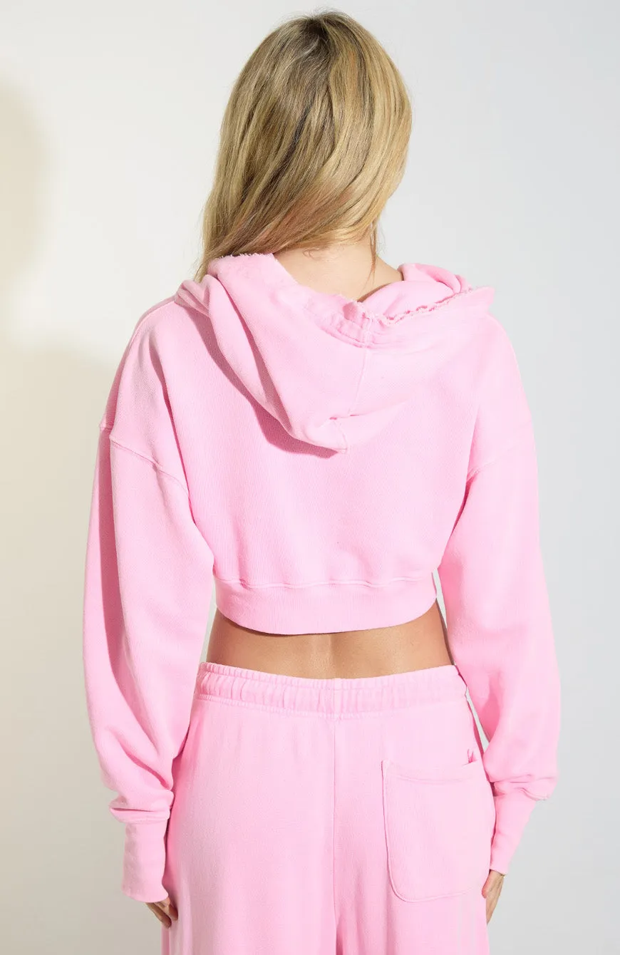 Juicy Crop Zip Hoodie / Hot Pink sold by Vintage Souls product image thumbnail 4