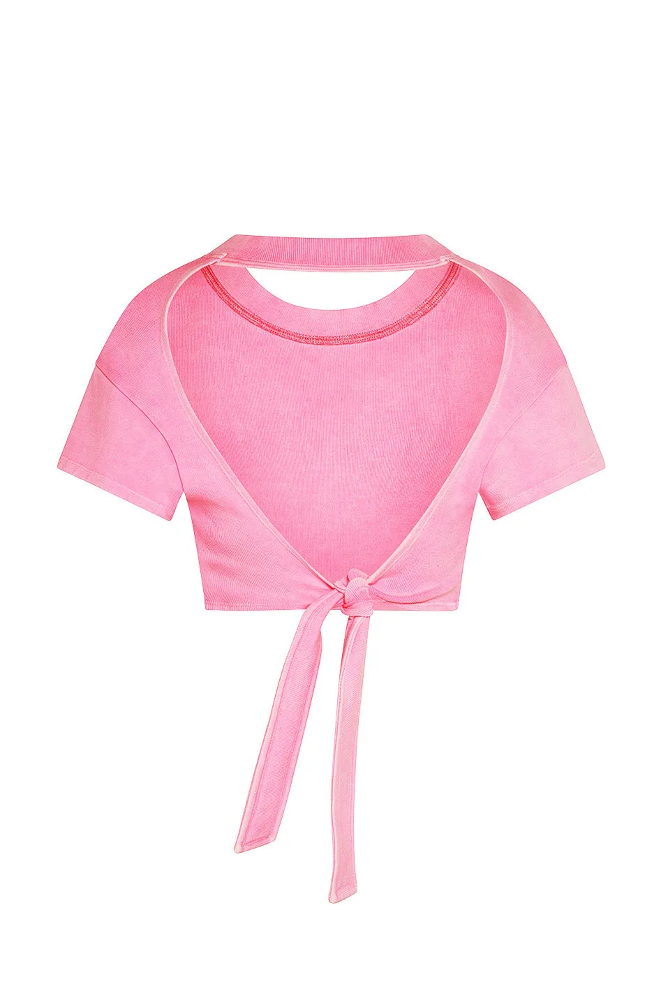 Juicy Backless Rib Crop / Hot Pink sold by Vintage Souls product image thumbnail 4