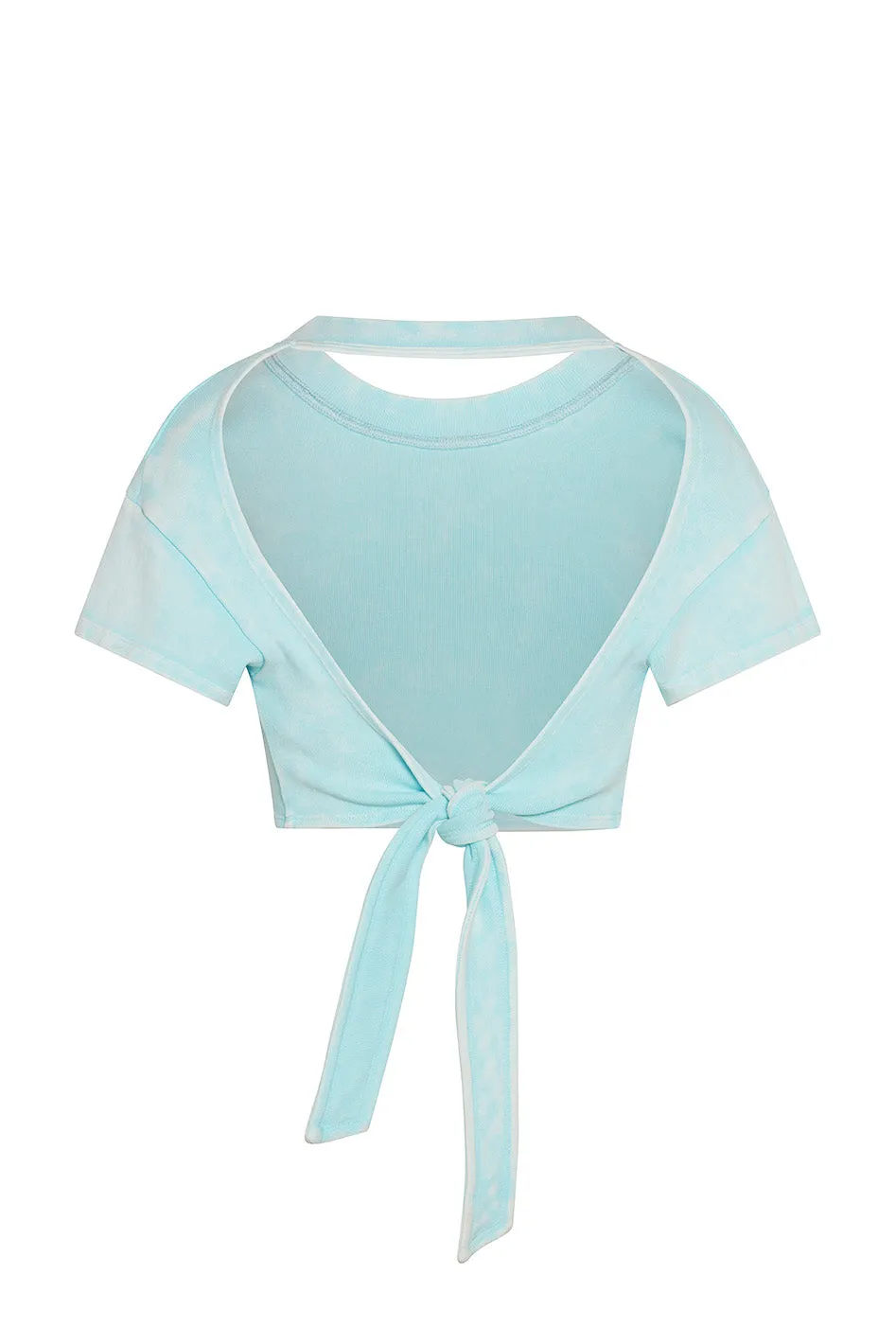 Juicy Backless Rib Crop / Aqua sold by Vintage Souls product image thumbnail 5