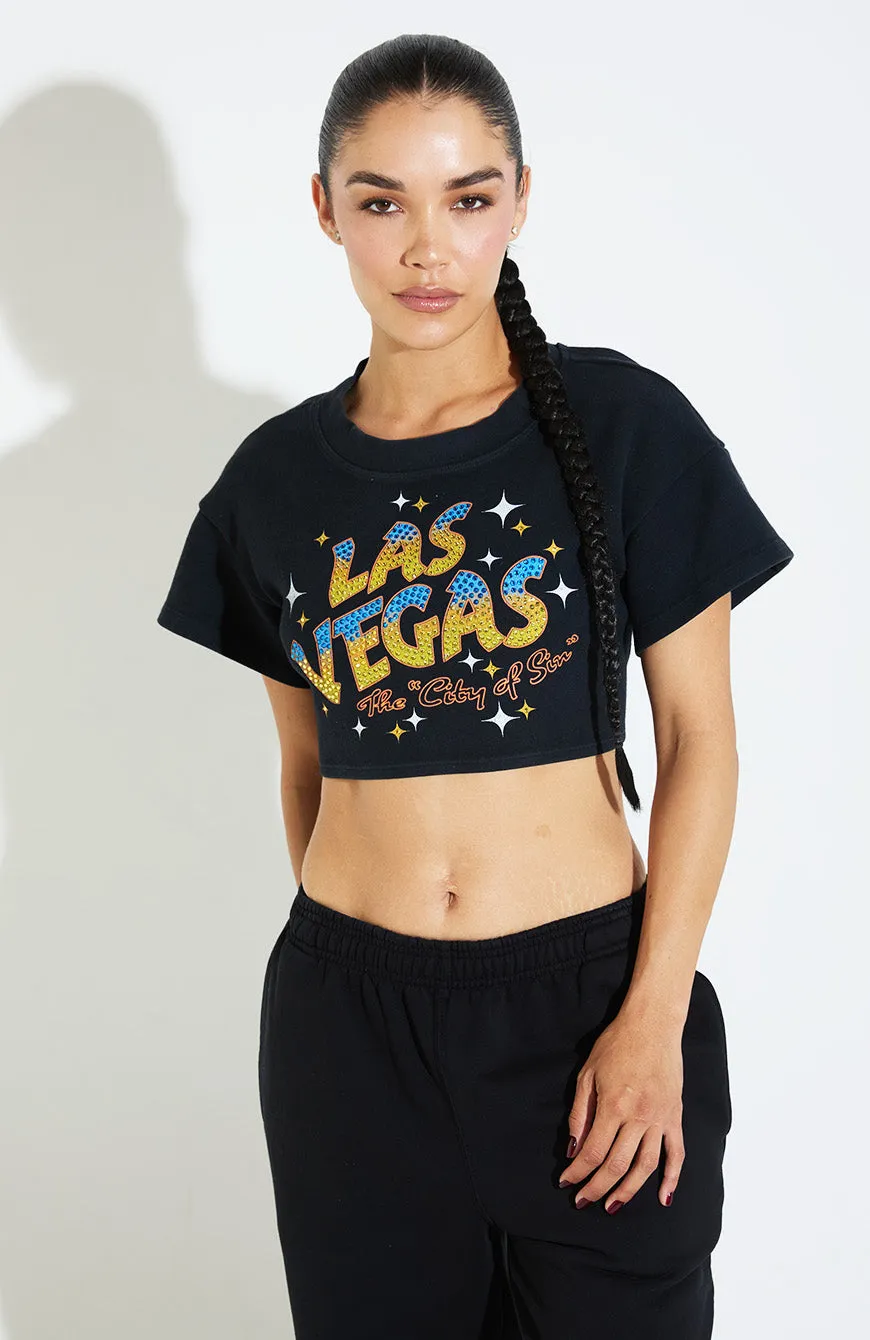 Juicy Backless Rib Crop / Black / Las Vegas sold by Vintage Souls product image thumbnail 3