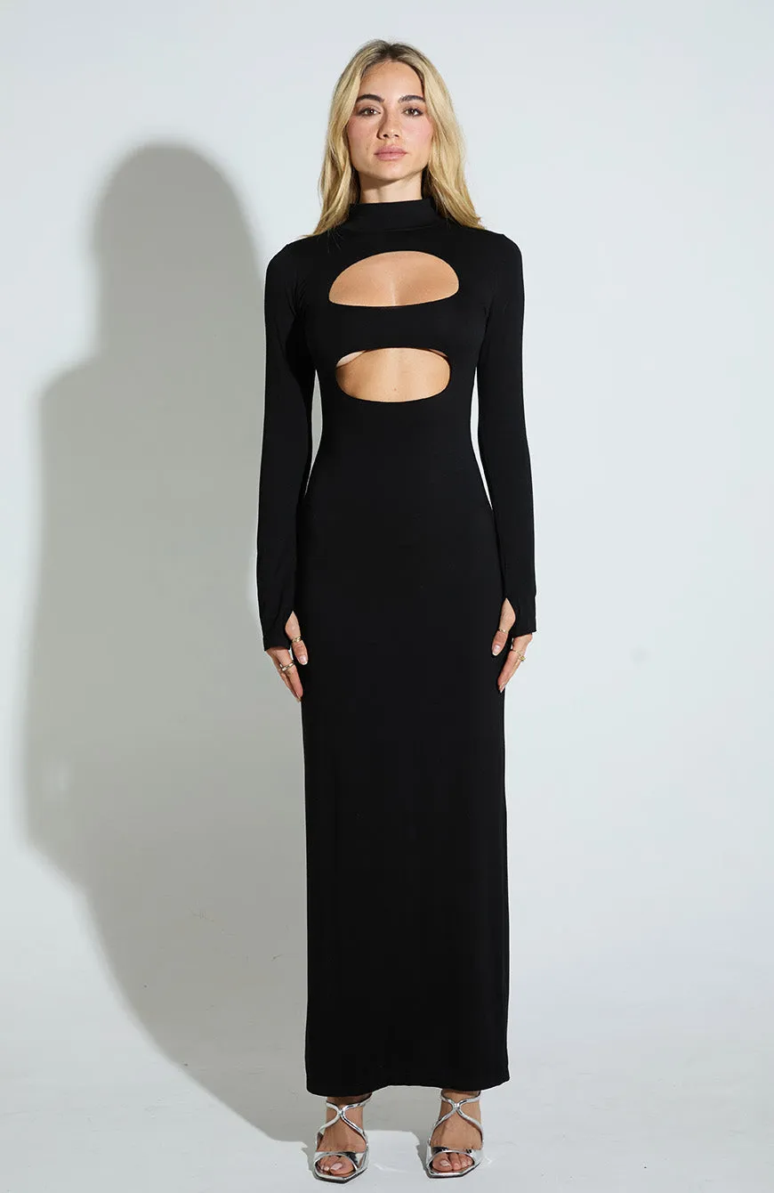 Peek-A-Boo Dress - Black sold by Vintage Souls