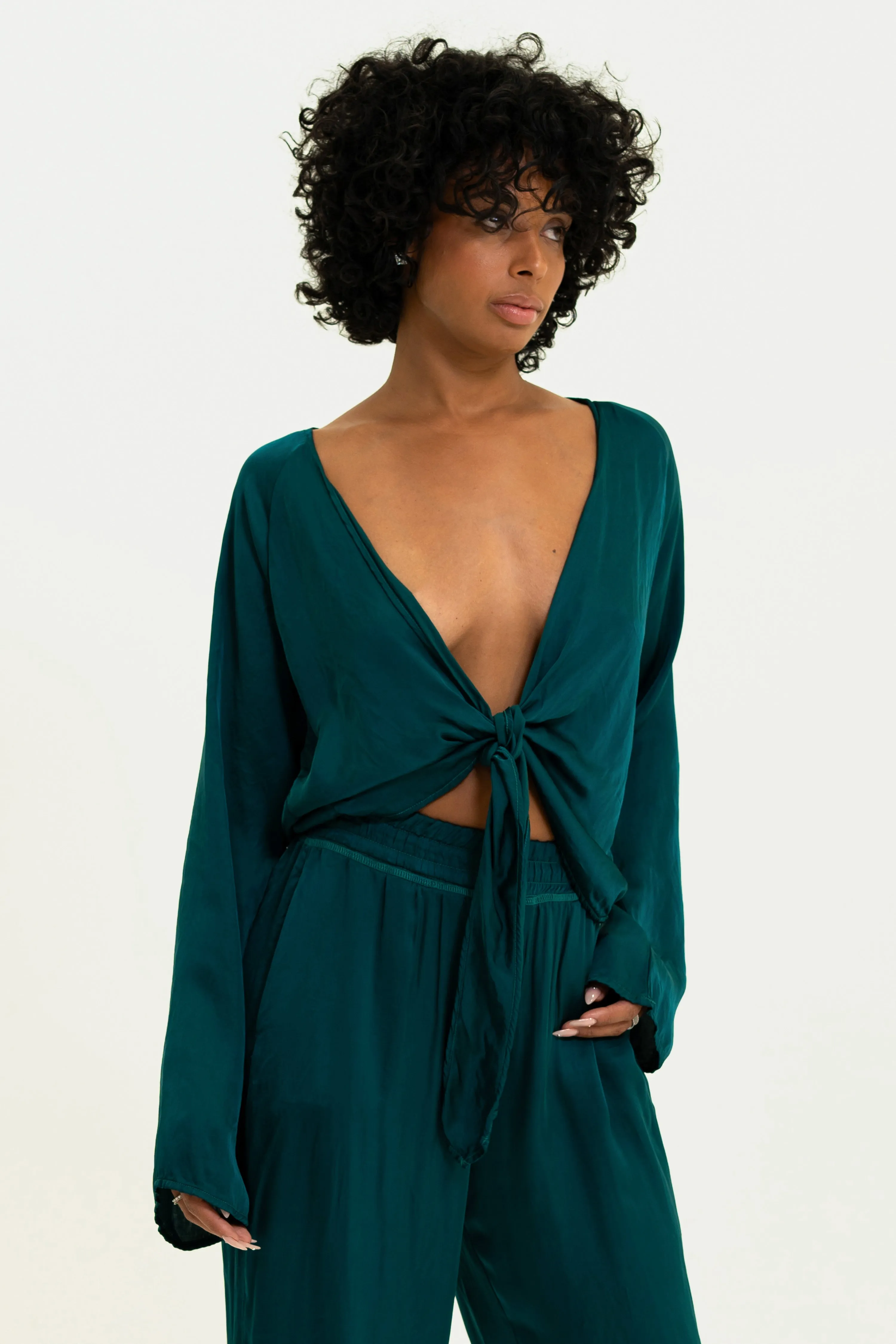 Monaco Tai Top - Jade sold by Vintage Souls