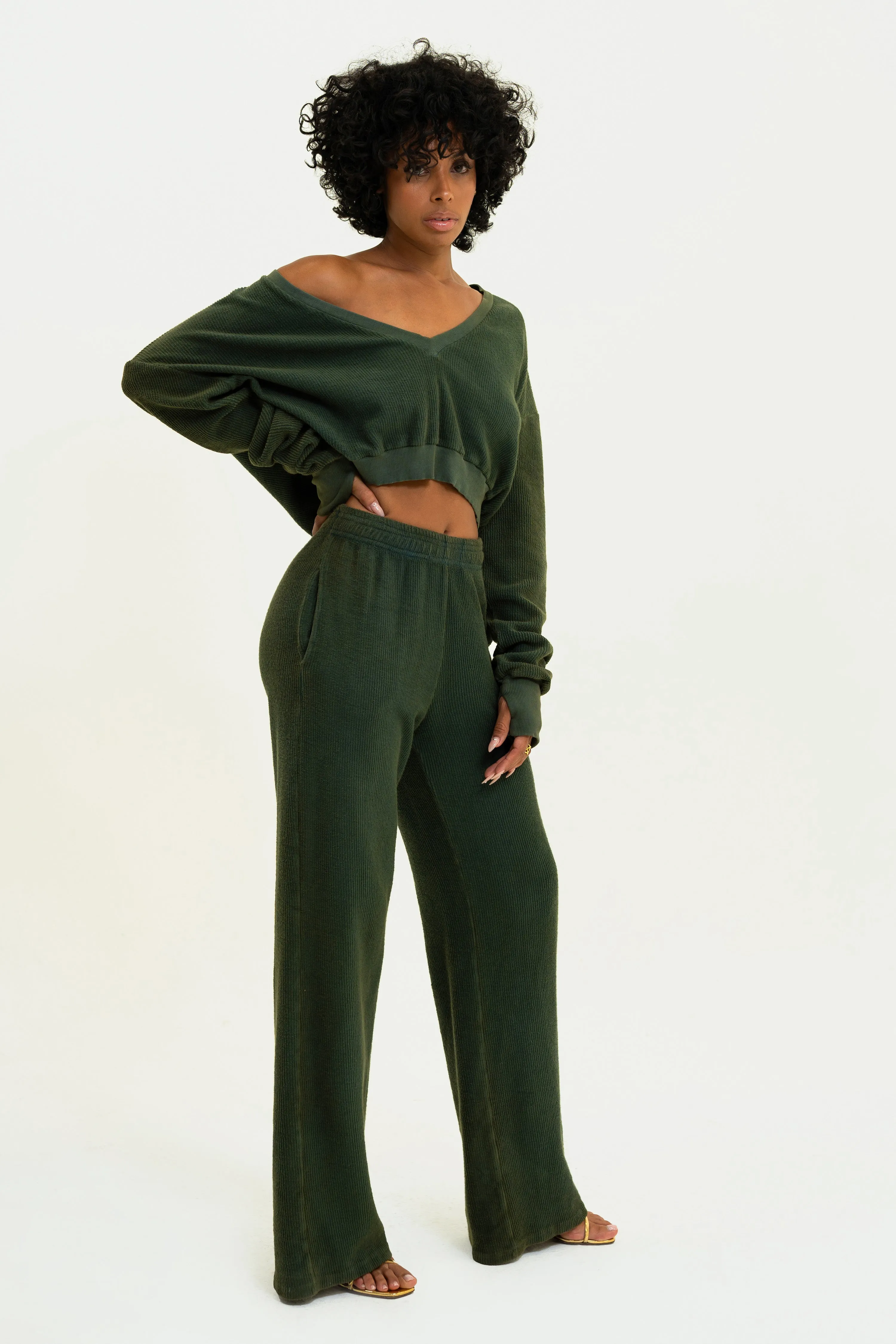 Aspen Straight Leg - Olive sold by Vintage Souls