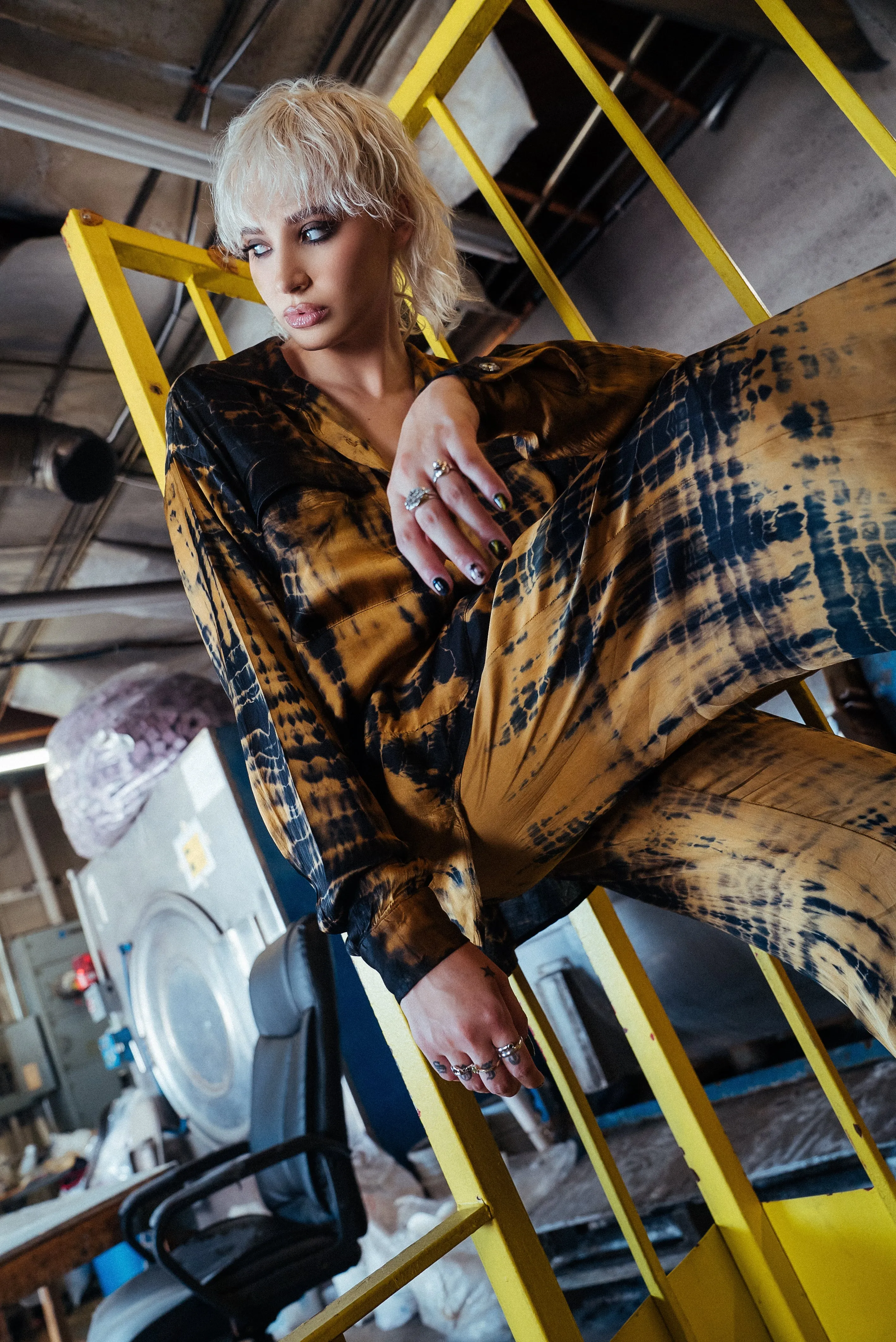 Monaco Pant - Shibori Gold sold by Vintage Souls product image thumbnail 2