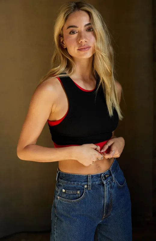 Classic Crop Tank-Black sold by Vintage Souls