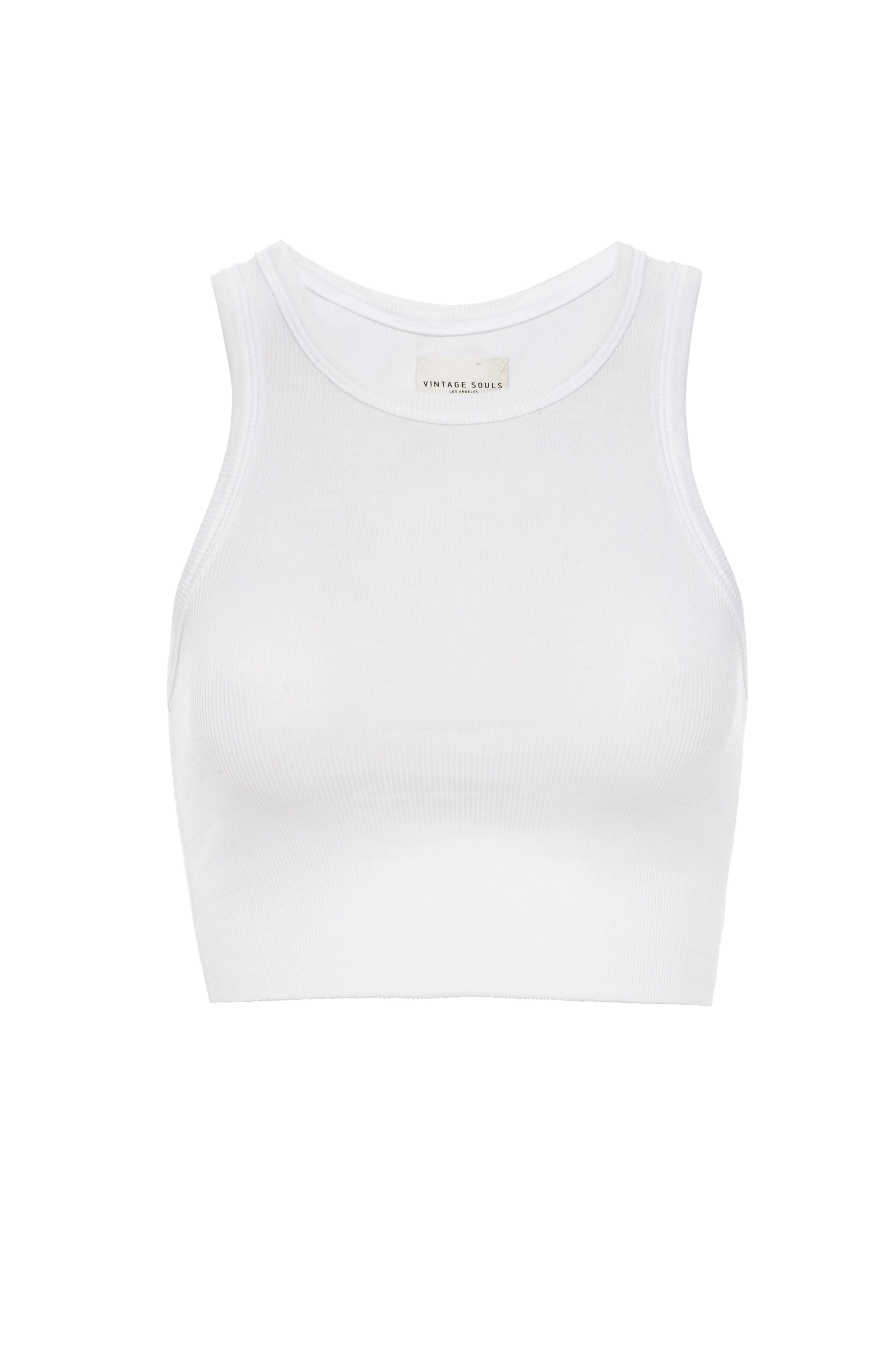 Classic Crop Tank-White sold by Vintage Souls product image thumbnail 4