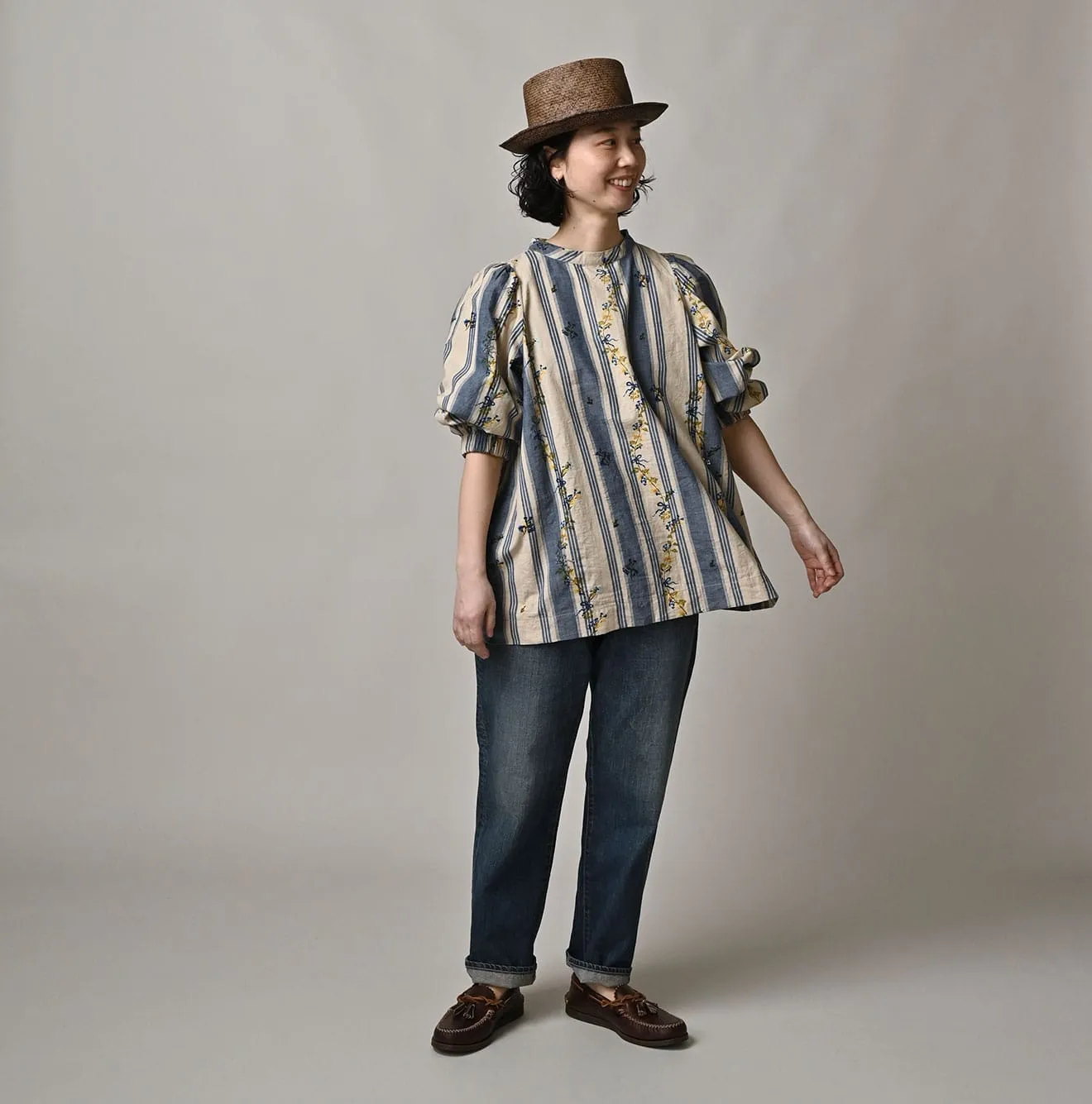Khadi Ox Sajiki Puff Sleeve Blouse sold by 45r product image thumbnail 2