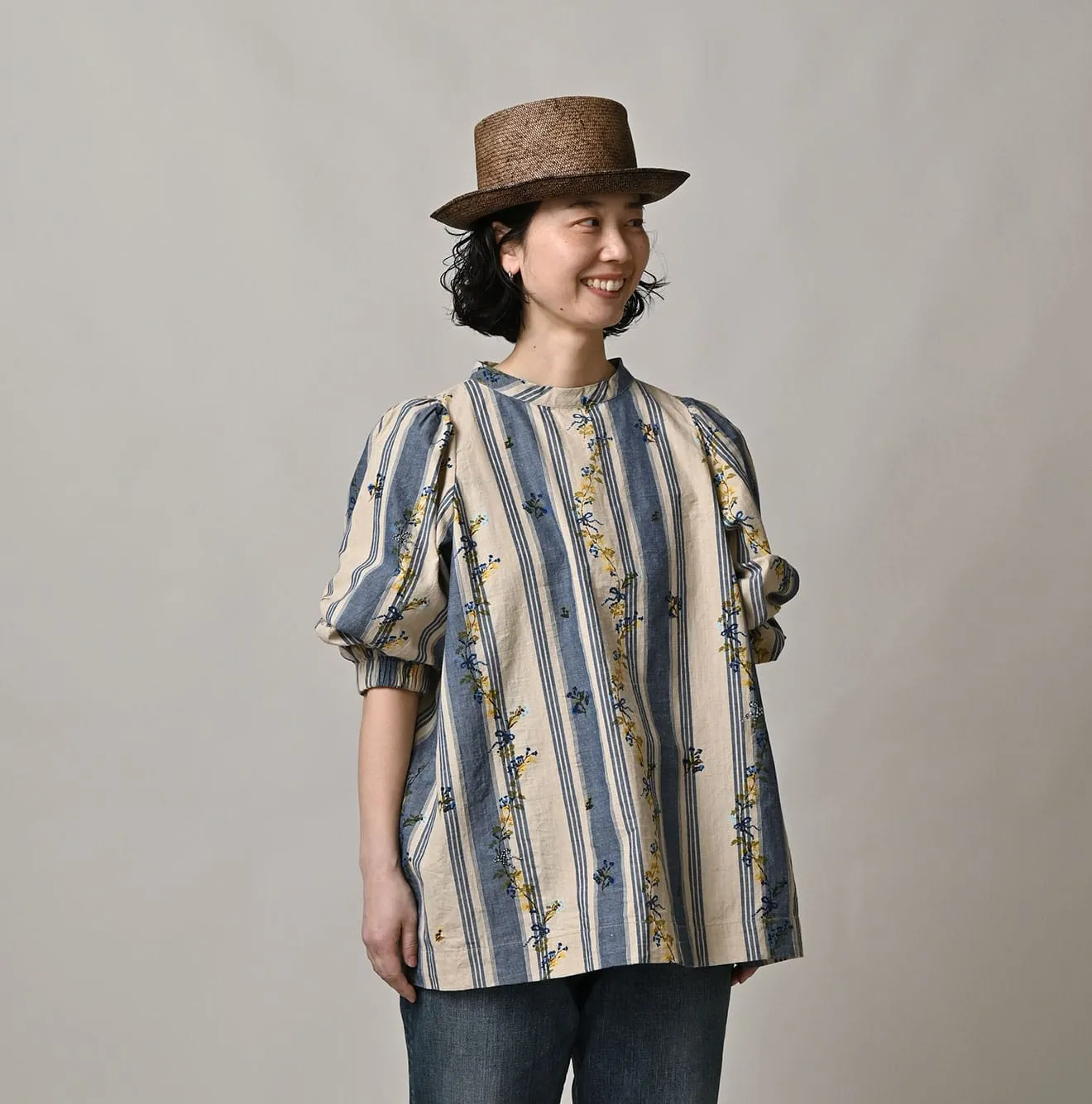 Khadi Ox Sajiki Puff Sleeve Blouse sold by 45r product image thumbnail 3