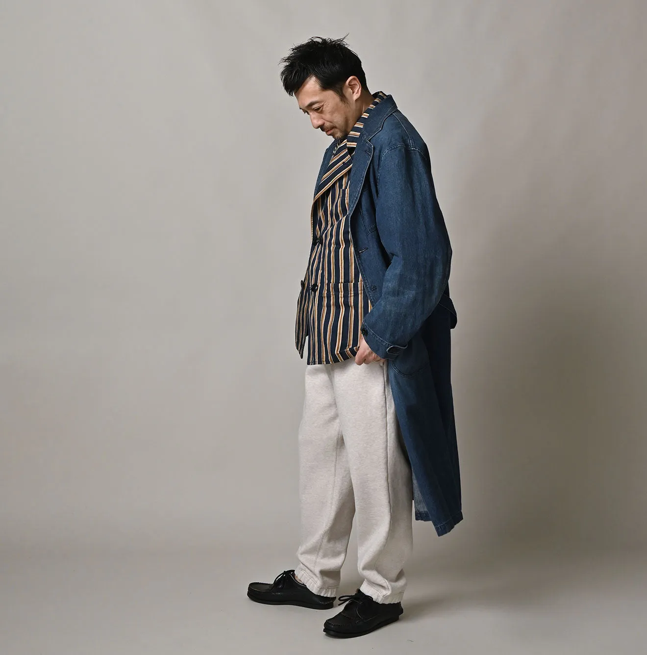 Indigo Mugihiko Denim 908 Work Coat Zyu sold by 45r product image thumbnail 3