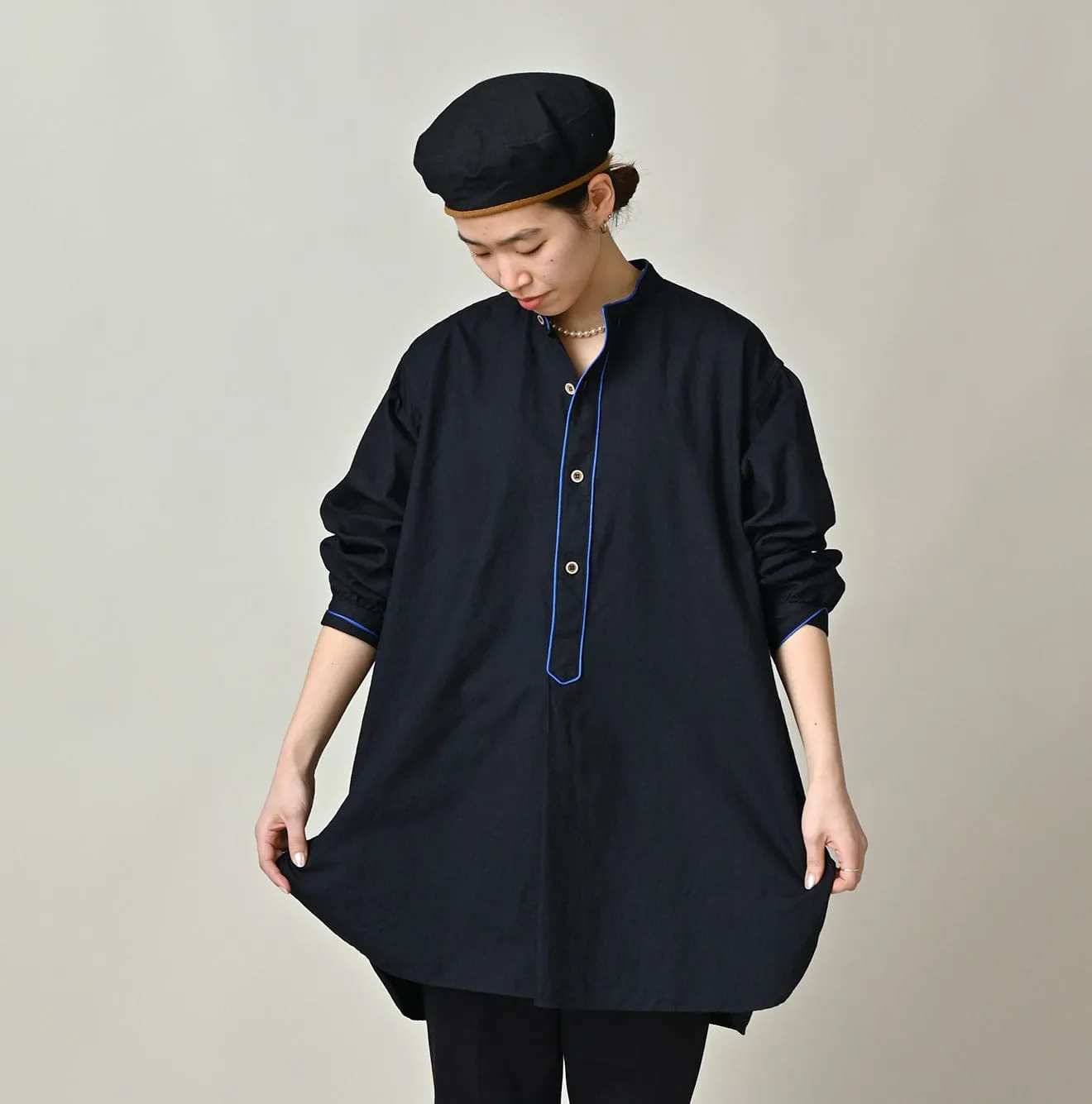 Indigo Supima Oxford 908 Pajama Shirt sold by 45r product image thumbnail 4