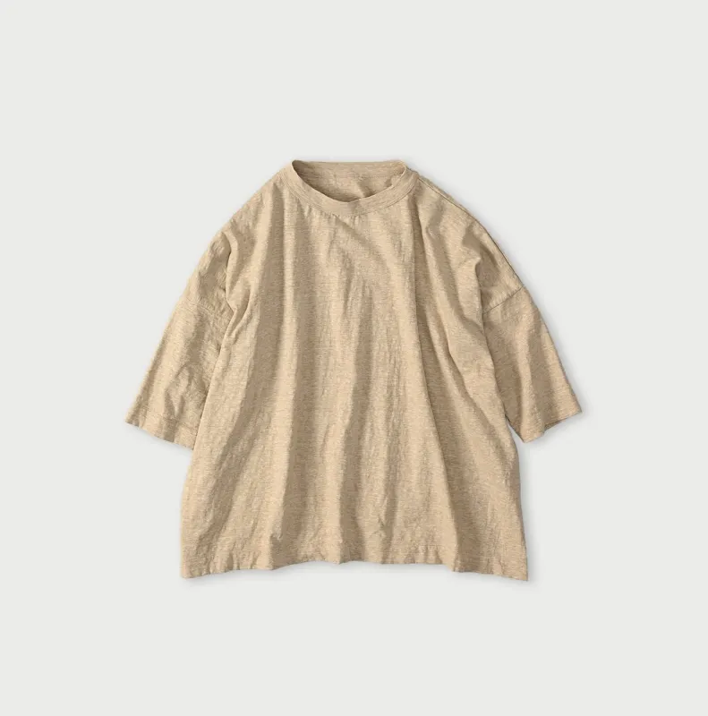 Big Slit T-shirt (Top-dyed) made by 45r