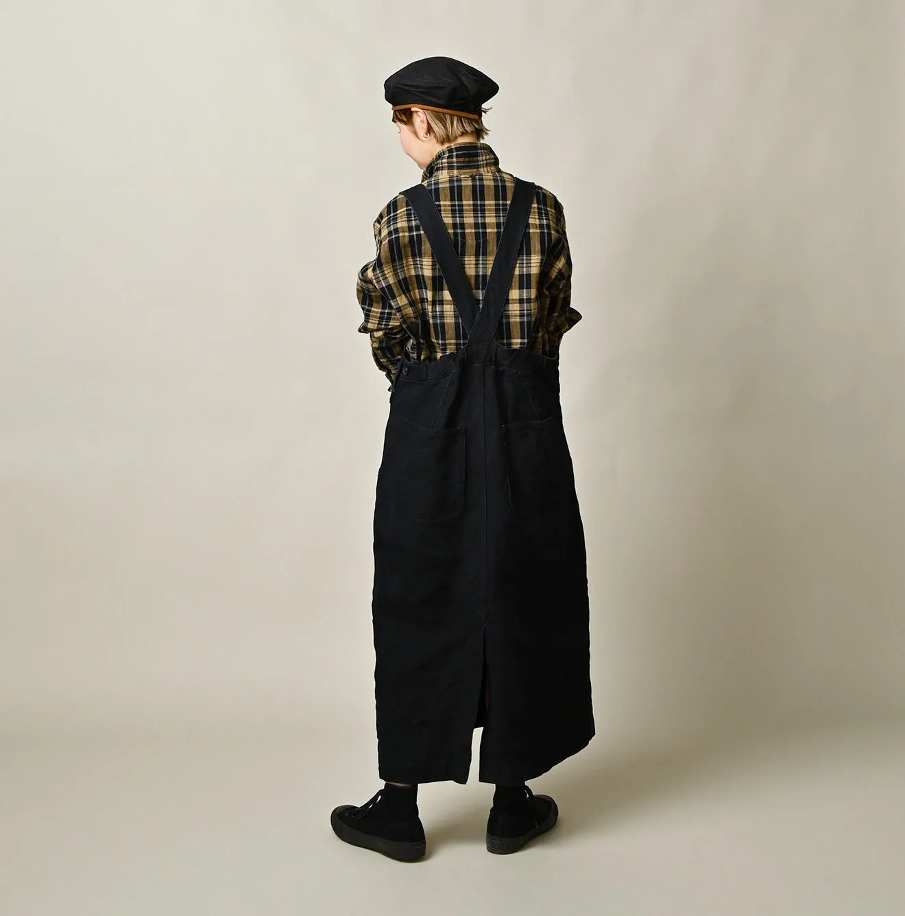 Indigo Linen Herringbone Overall Skirt sold by 45r product image thumbnail 2