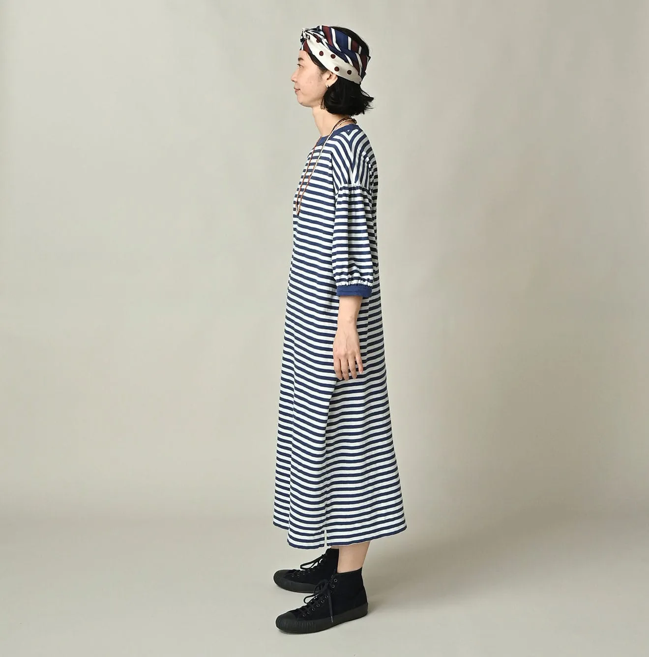 Stripe Puff Sleeve Dress sold by 45r product image thumbnail 3