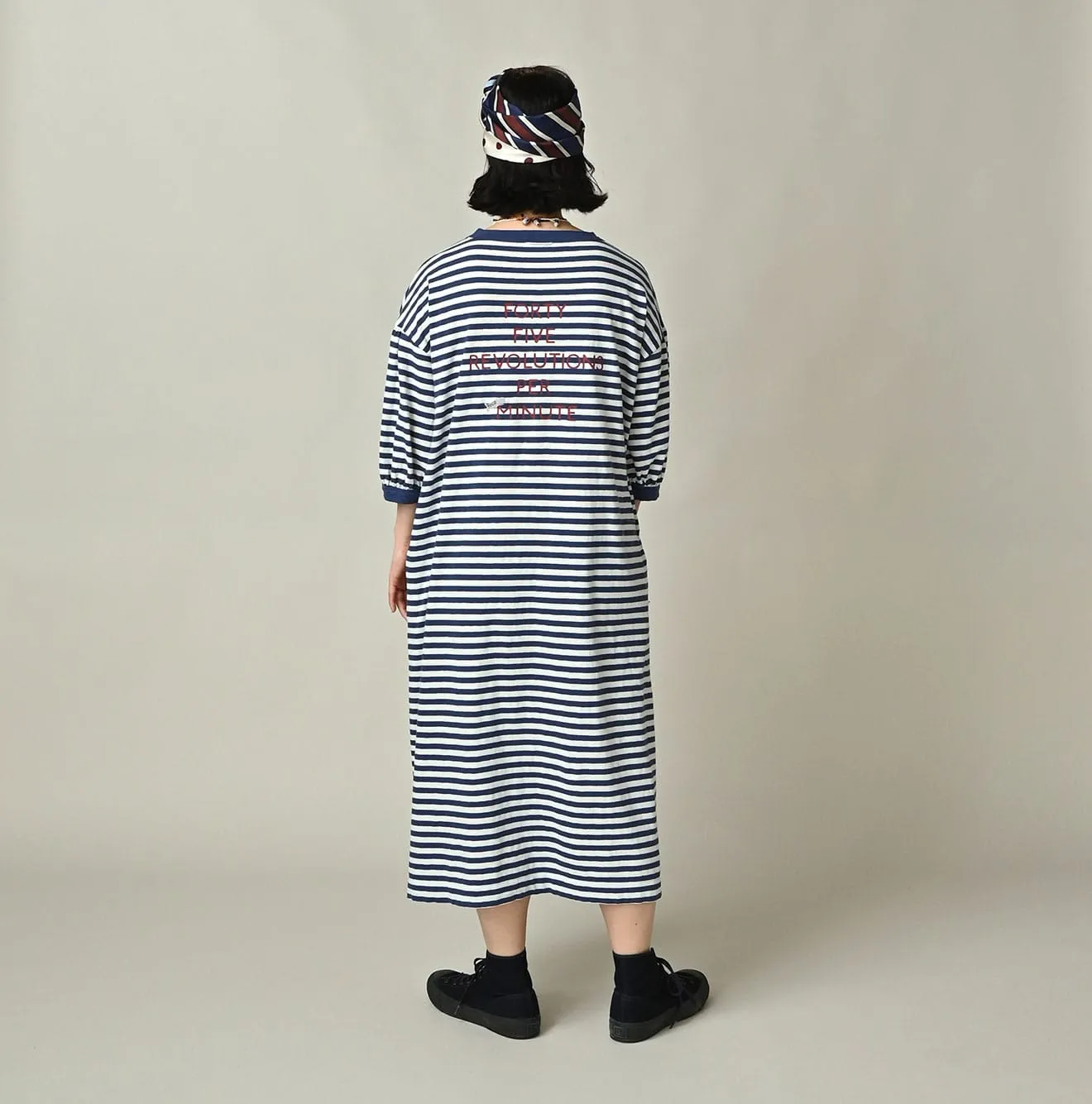 Stripe Puff Sleeve Dress sold by 45r product image thumbnail 4