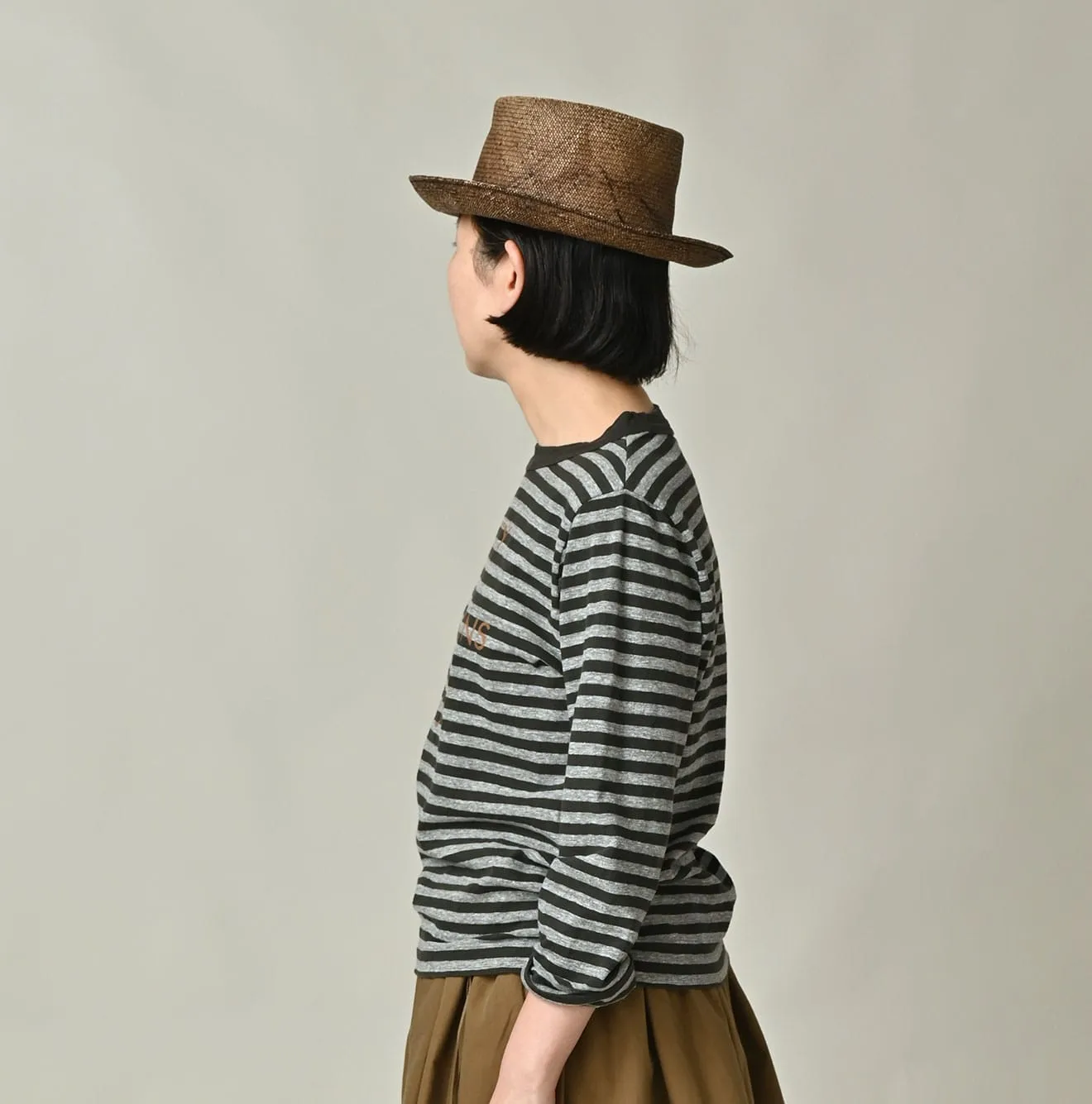 Stripe Square Print T-shirt (Top-dyed) sold by 45r product image thumbnail 4