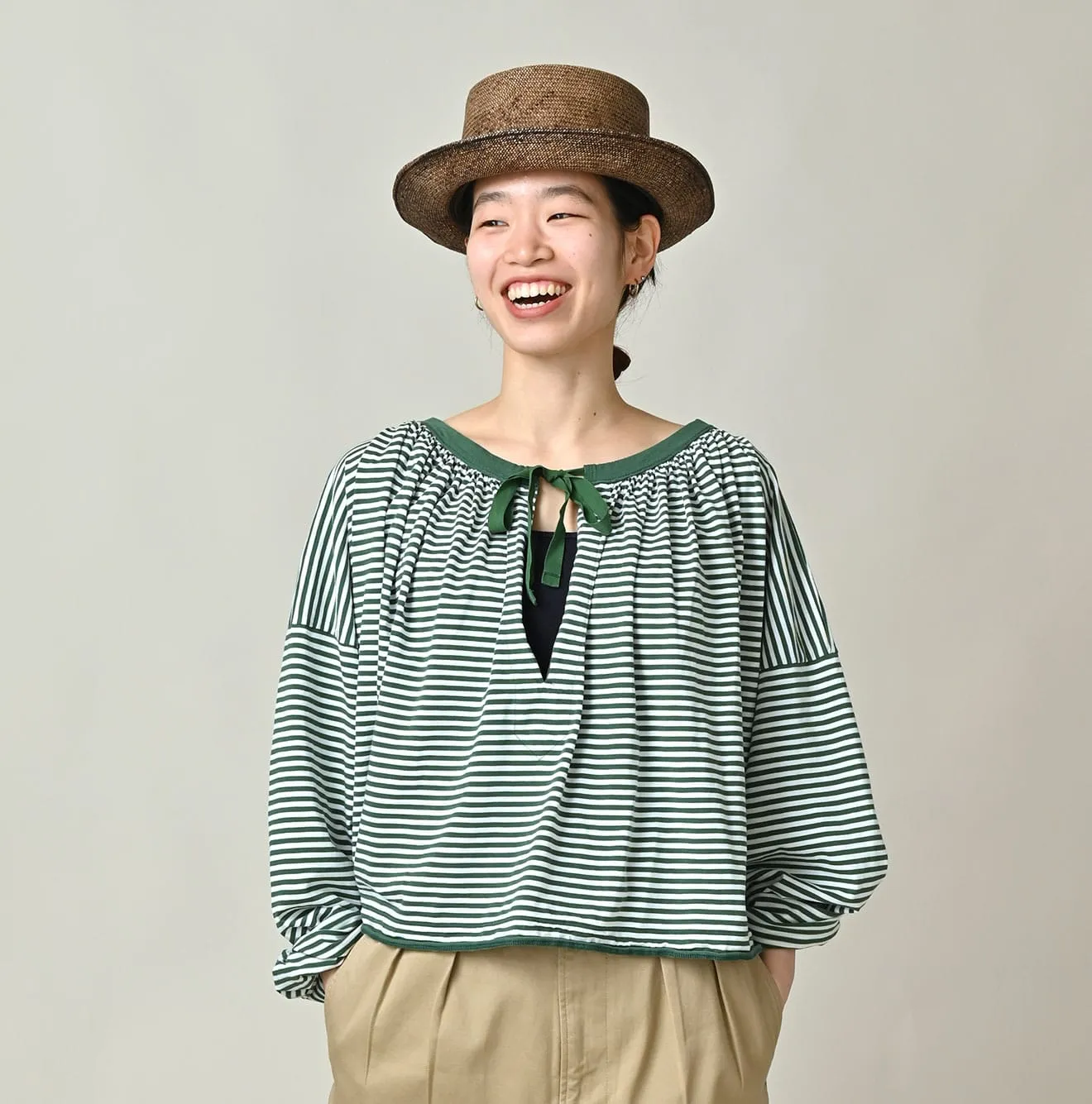 Supima Tenjiku Gathered Blouse sold by 45r product image thumbnail 3