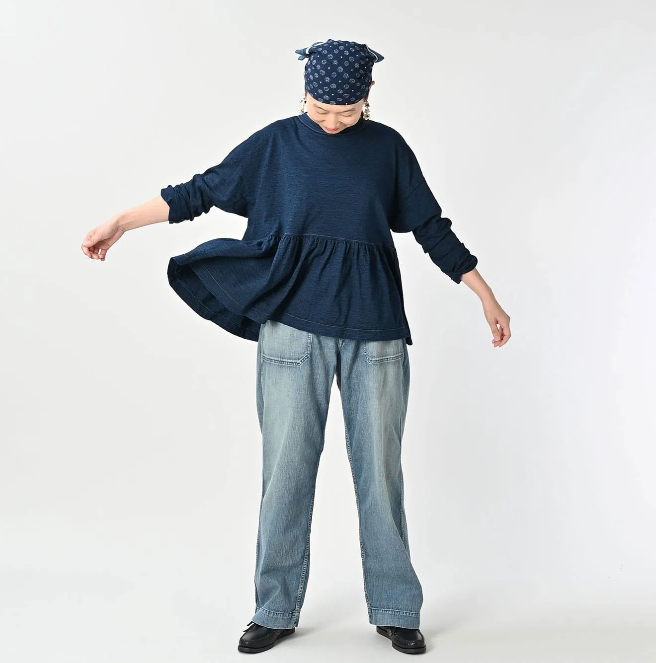 Indigo Tenjiku Frilled T-shirt sold by 45r product image thumbnail 3
