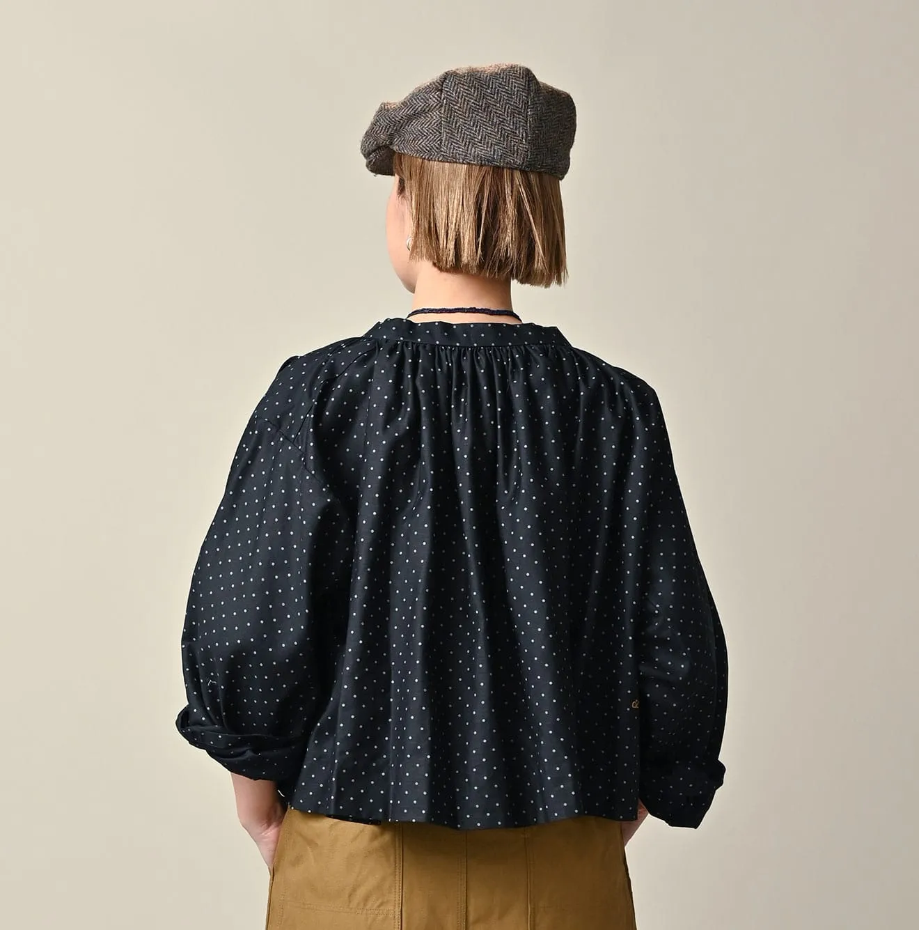 Indigo Chouchou Dot Smocking Blouse sold by 45r product image thumbnail 4