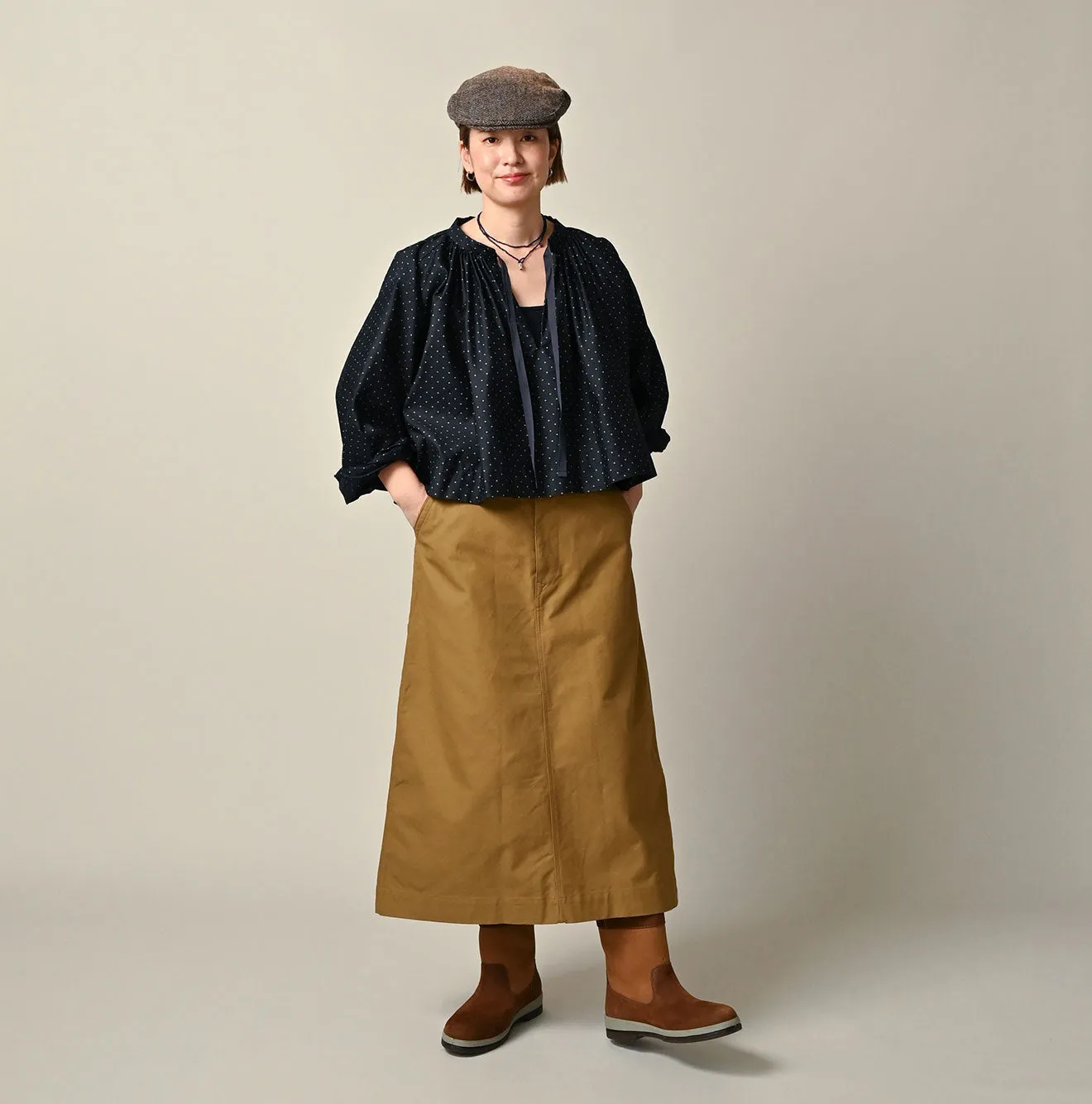 Indigo Chouchou Dot Smocking Blouse sold by 45r product image thumbnail 5