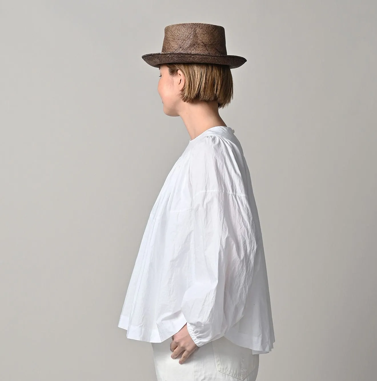 Supima Batiste Tuck-Gather Blouse sold by 45r product image thumbnail 4