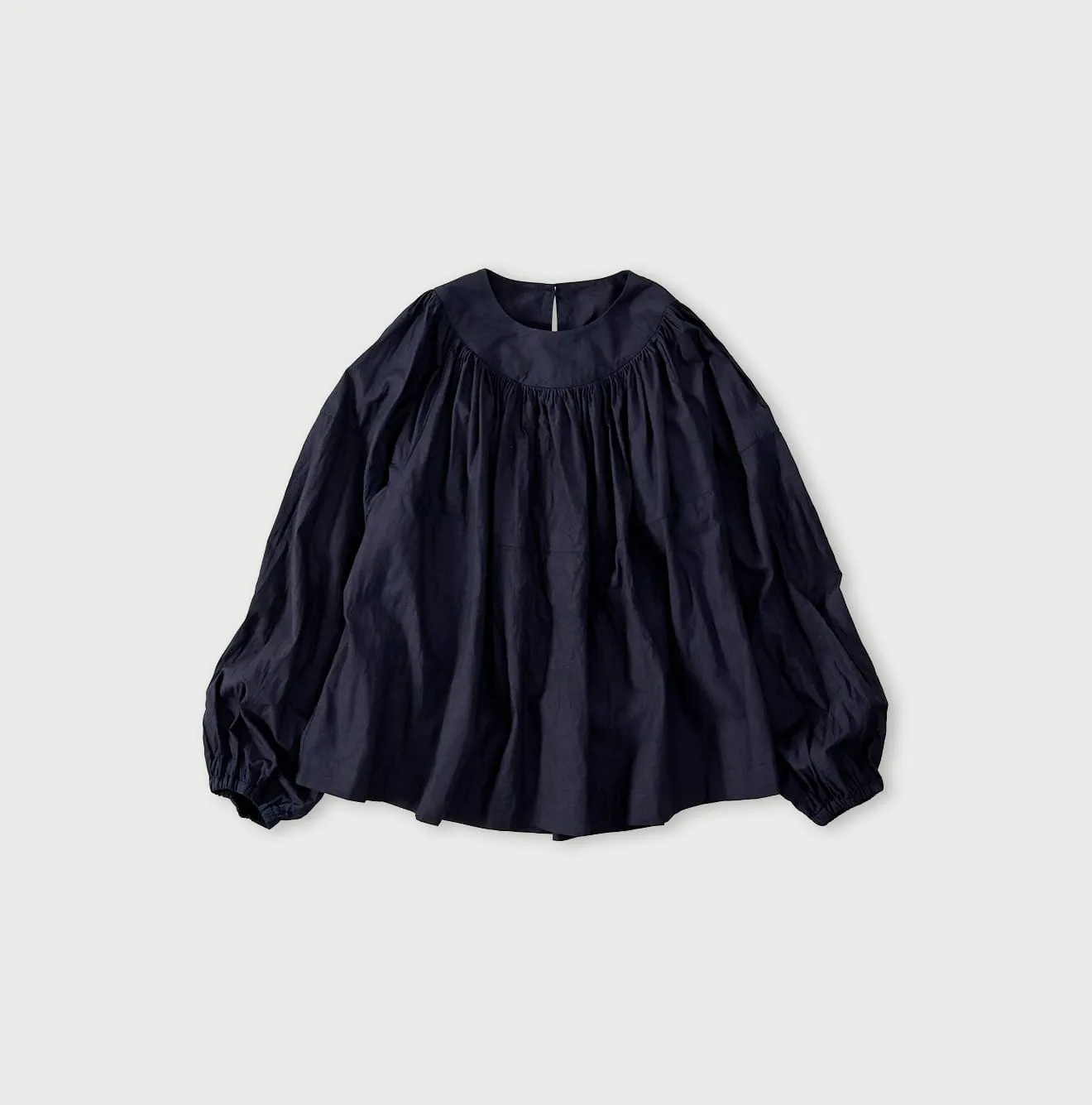 Indigo Supima Batiste Tuck-Gather Blouse sold by 45r
