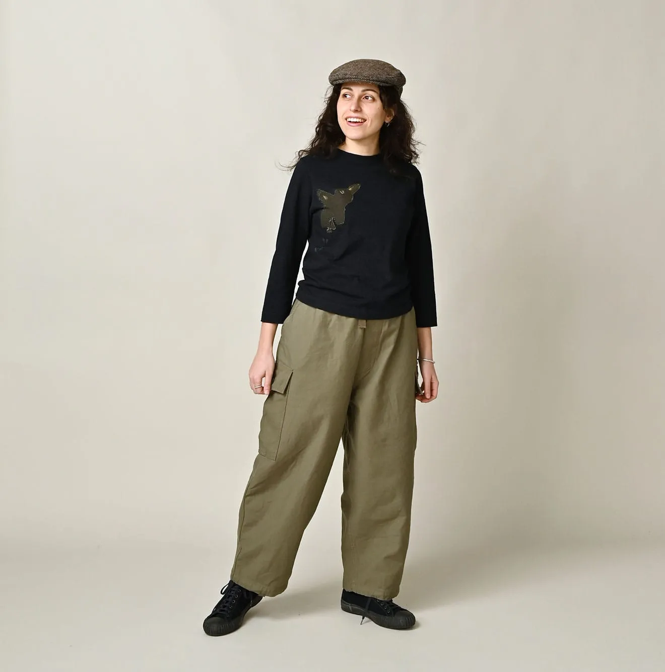 Futatabi Indigo PEPE Betouch Square T-shirt sold by 45r product image thumbnail 2