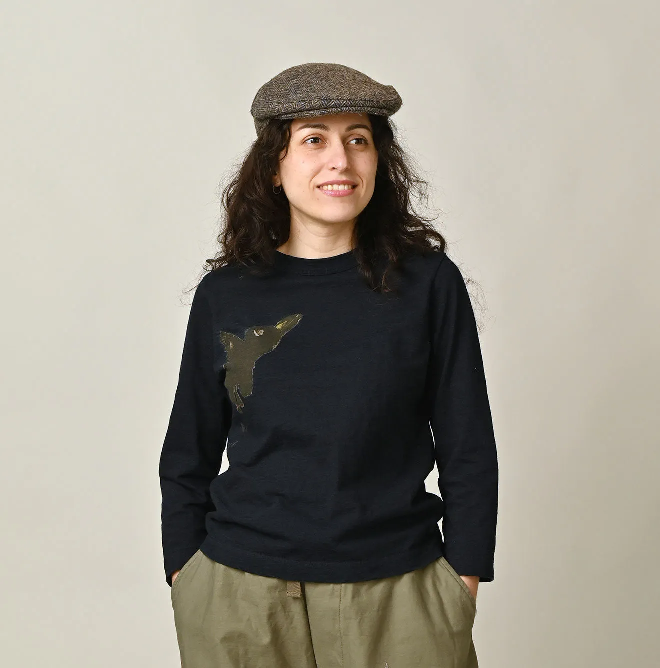 Futatabi Indigo PEPE Betouch Square T-shirt sold by 45r product image thumbnail 3