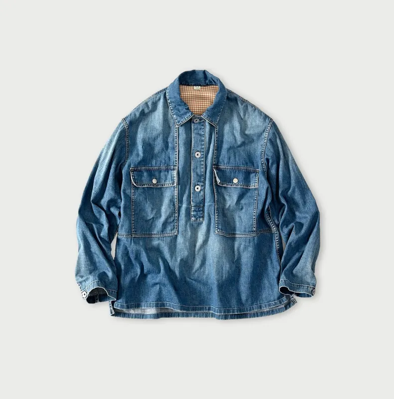 45 Petit Denim Bush Shirt Distressed made by 45r