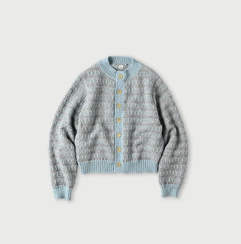 Bonita Jacquard Cardigan (Saxe Blue) made by 45r
