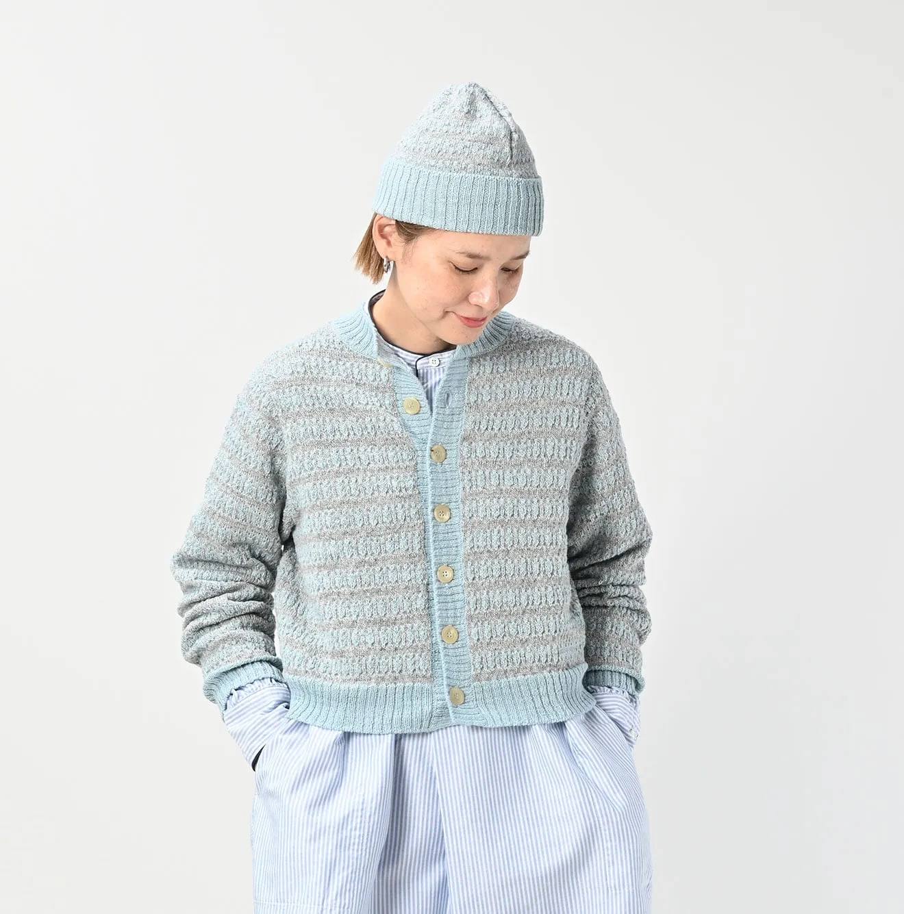 Bonita Jacquard Cardigan (Saxe Blue) sold by 45r product image thumbnail 4