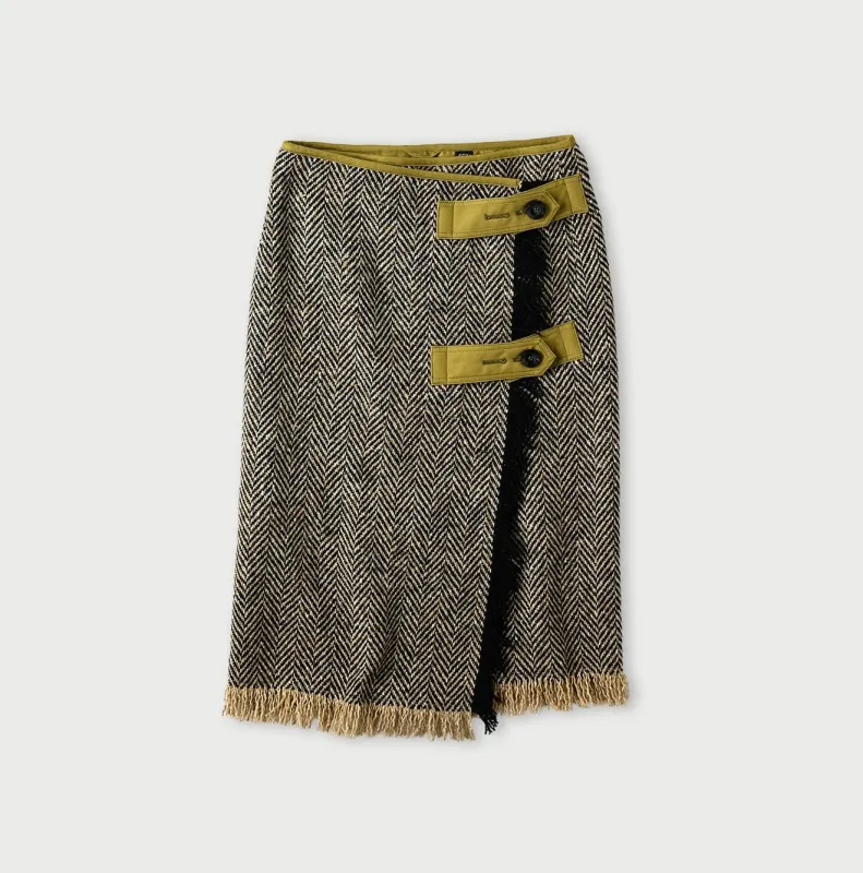 Donegal Tweed Wrap Skirt made by 45r