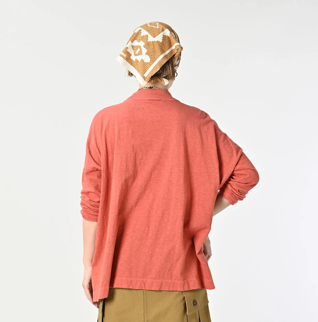 Botanical Dyed Yock Neck Big Slit T-shirt sold by 45r product image thumbnail 5