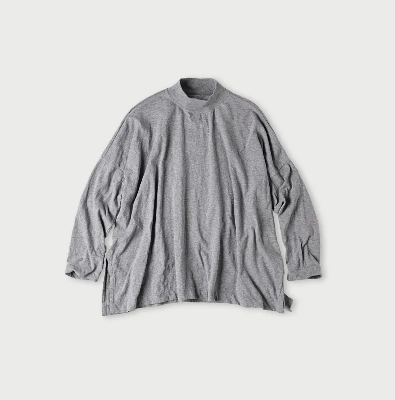 Yock Neck Big Slit T-shirt (Top-dyed) made by 45r