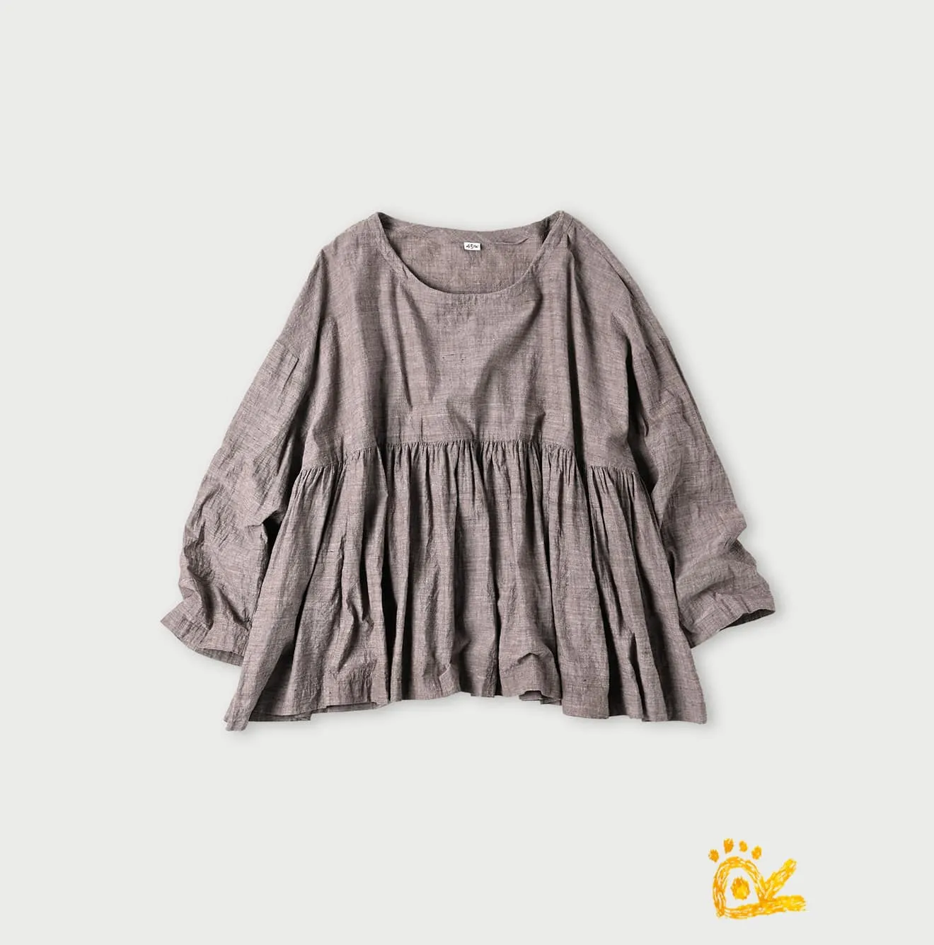 ONEONE Khadi Gathered Blouse sold by 45r