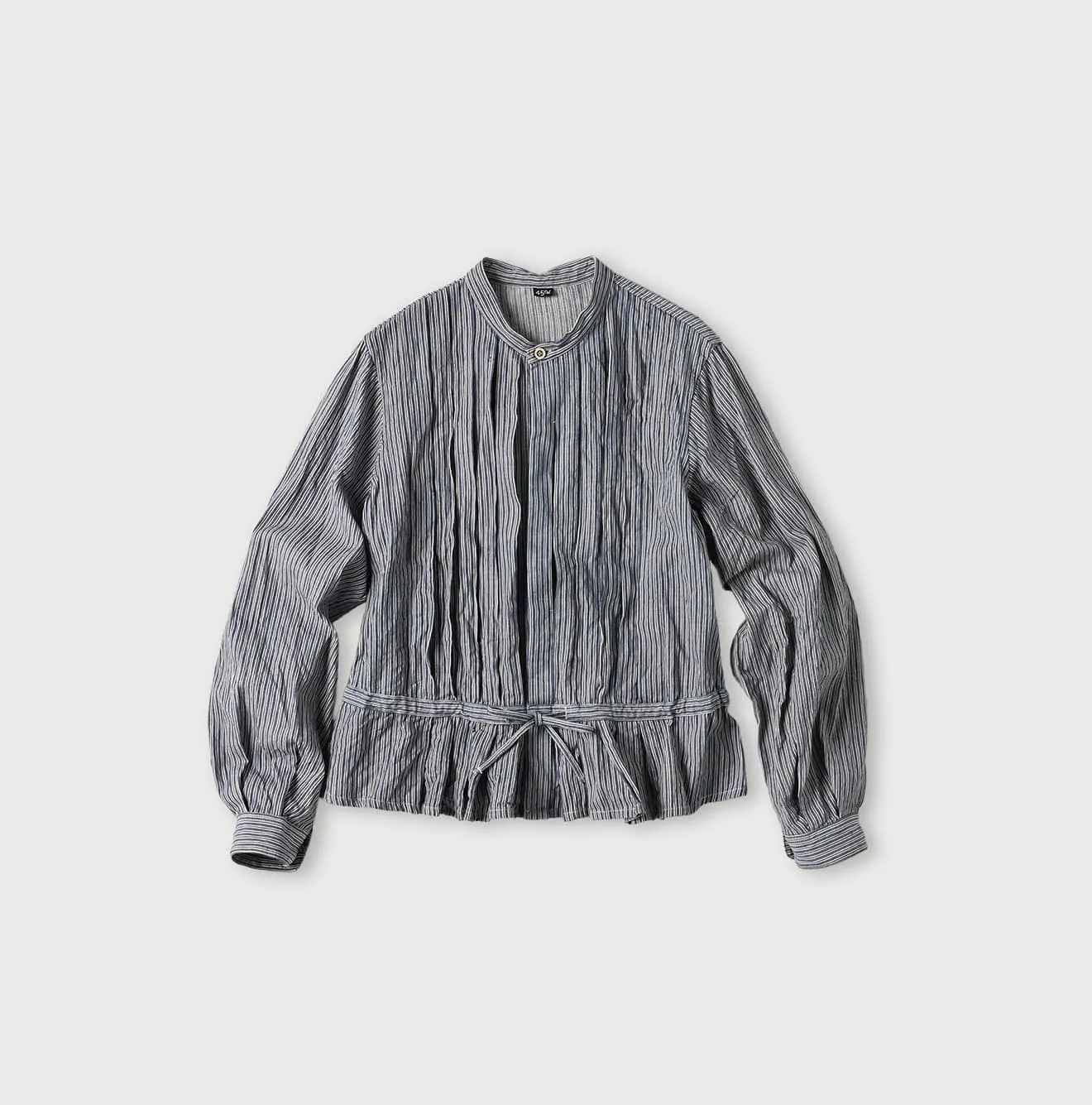 Indigo Khadi Shirt-denim Tucked Blouse sold by 45r