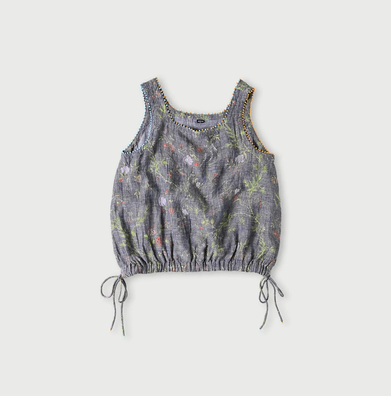 Dungaree Cotton Linen Flower Camisole sold by 45r