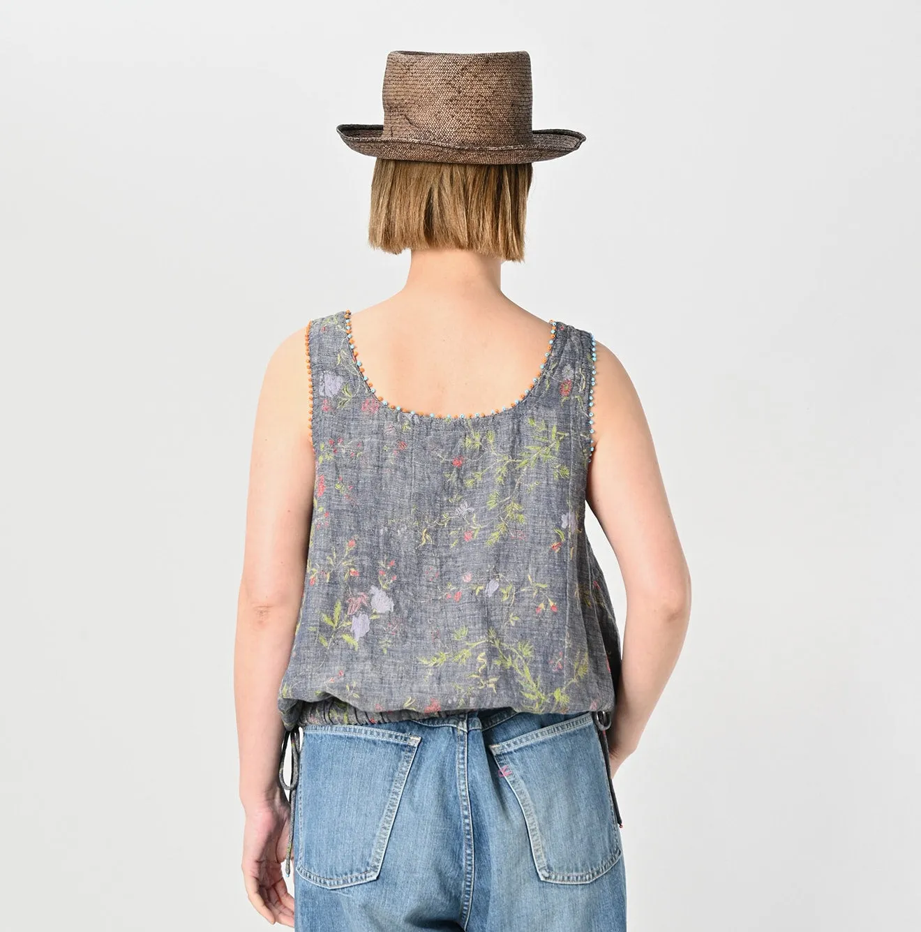 Dungaree Cotton Linen Flower Camisole sold by 45r product image thumbnail 5