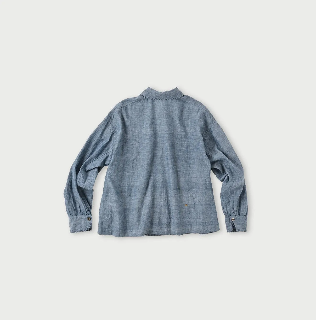 Ai Indigo Khadi Pintuck Blouse sold by 45r product image thumbnail 2