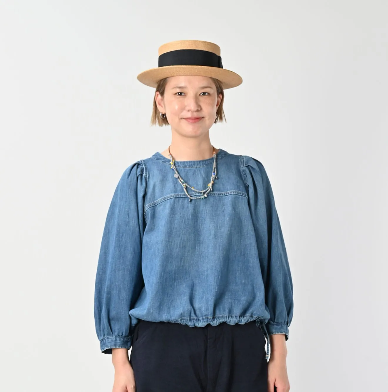 45 Petit Denim Puff Sleeve Blouse Distressed sold by 45r product image thumbnail 3