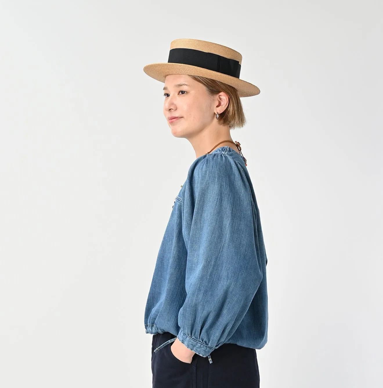 45 Petit Denim Puff Sleeve Blouse Distressed sold by 45r product image thumbnail 4