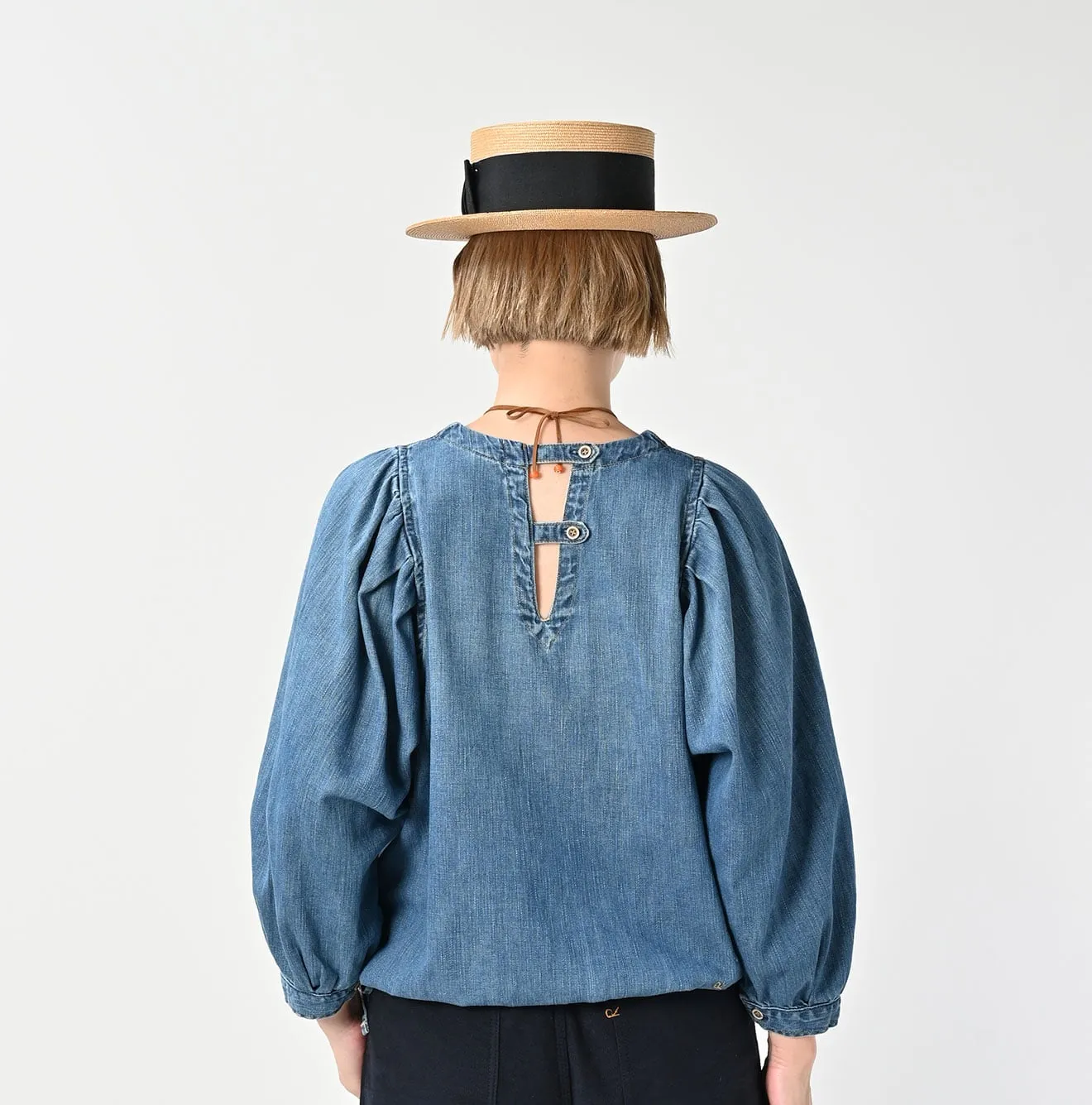 45 Petit Denim Puff Sleeve Blouse Distressed sold by 45r product image thumbnail 5