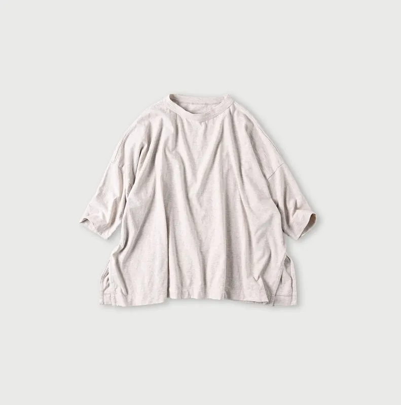 Big Slit T-shirt (Top-dyed) made by 45r