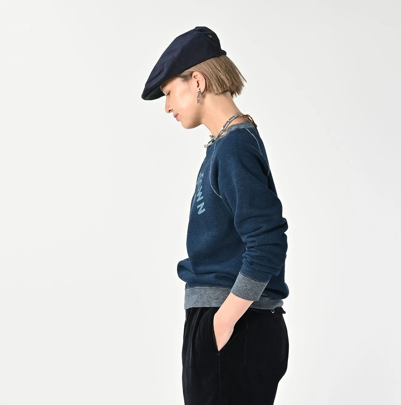 Indigo Cotton Fleece 908 Raglan Sweat sold by 45r product image thumbnail 5