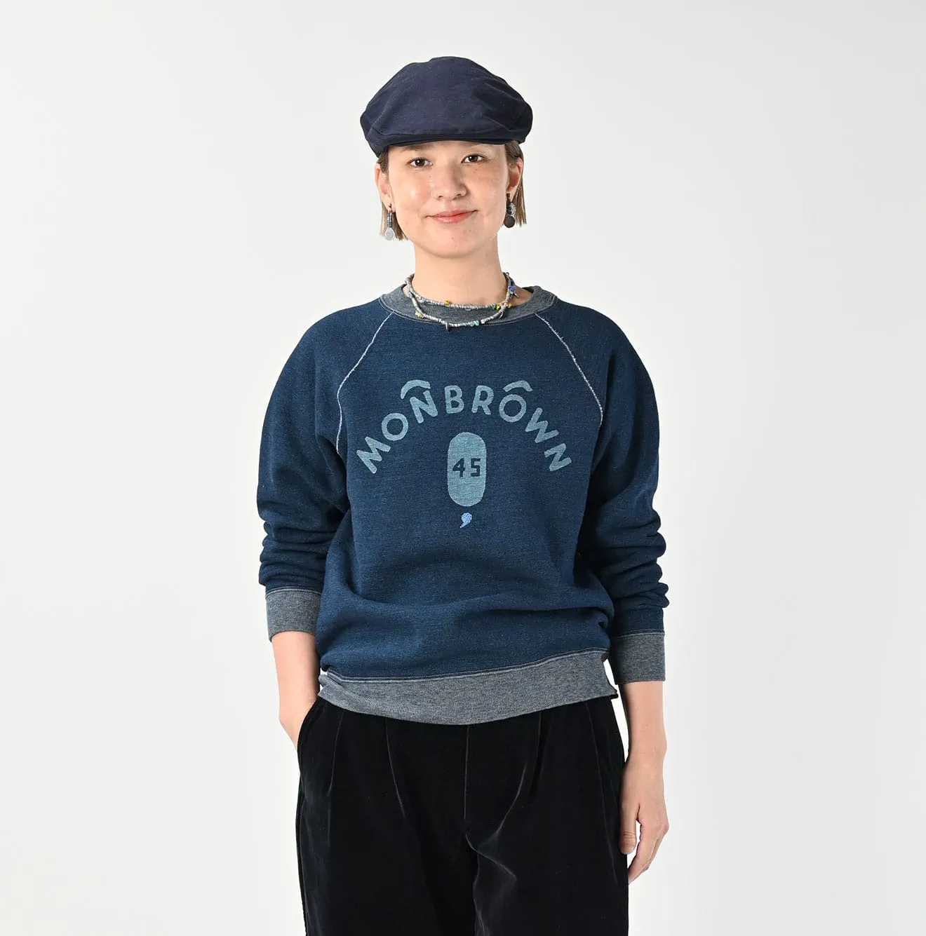 Indigo Cotton Fleece 908 Raglan Sweat sold by 45r product image thumbnail 4