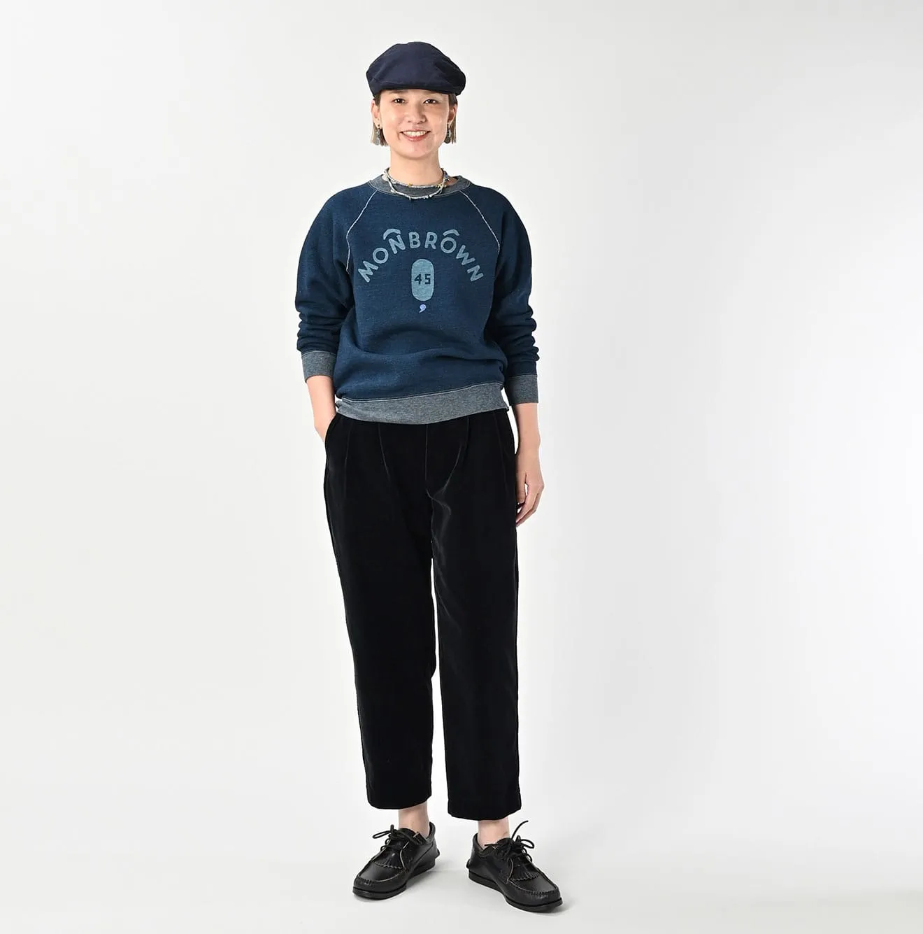 Indigo Cotton Fleece 908 Raglan Sweat sold by 45r product image thumbnail 2