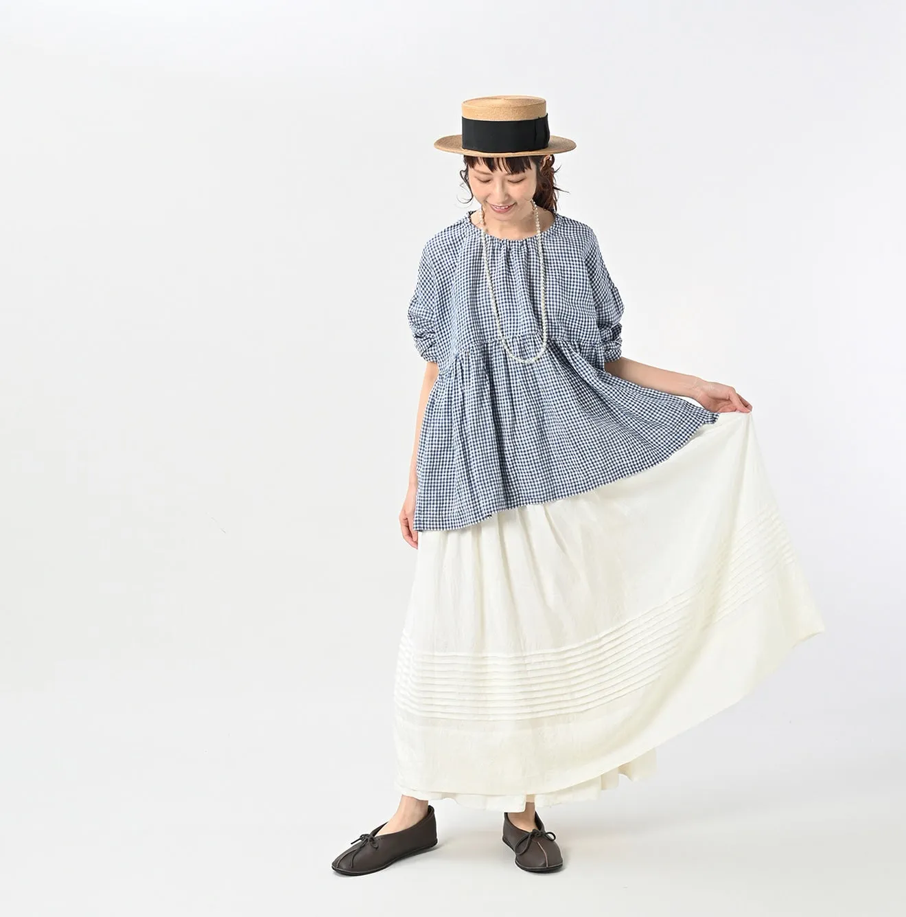 ONEONE Linen Gathered Blouse sold by 45r product image thumbnail 3